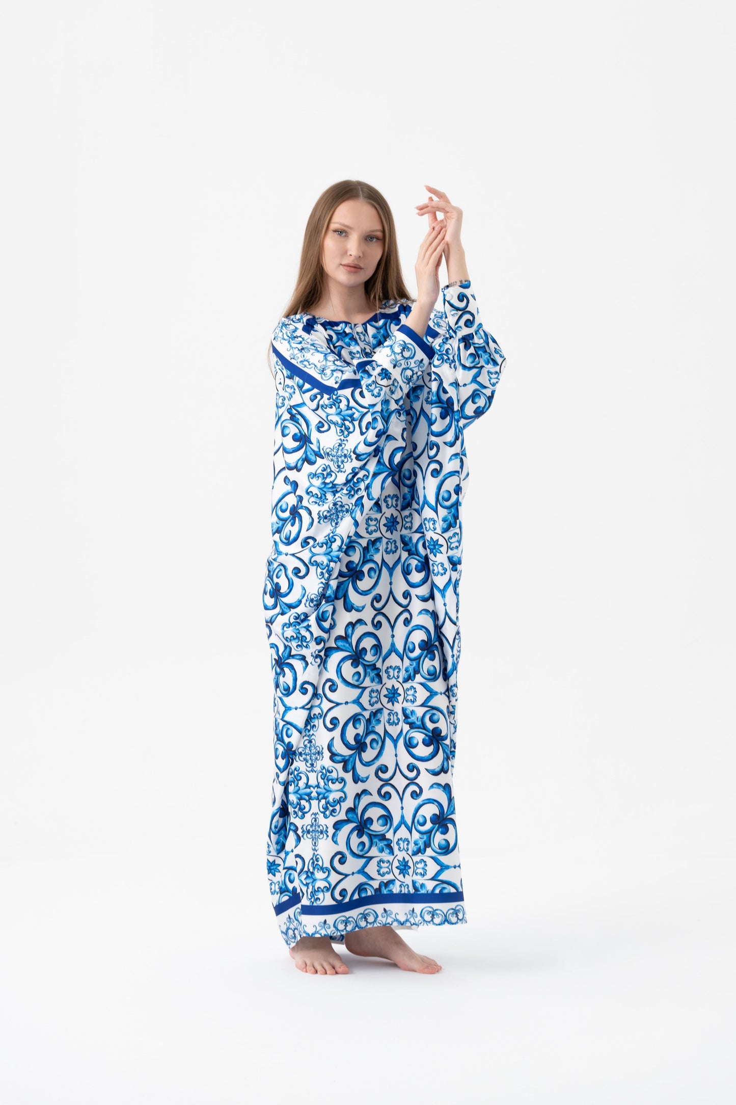 Gabbana Maiolica Blue Traditional Kaftan