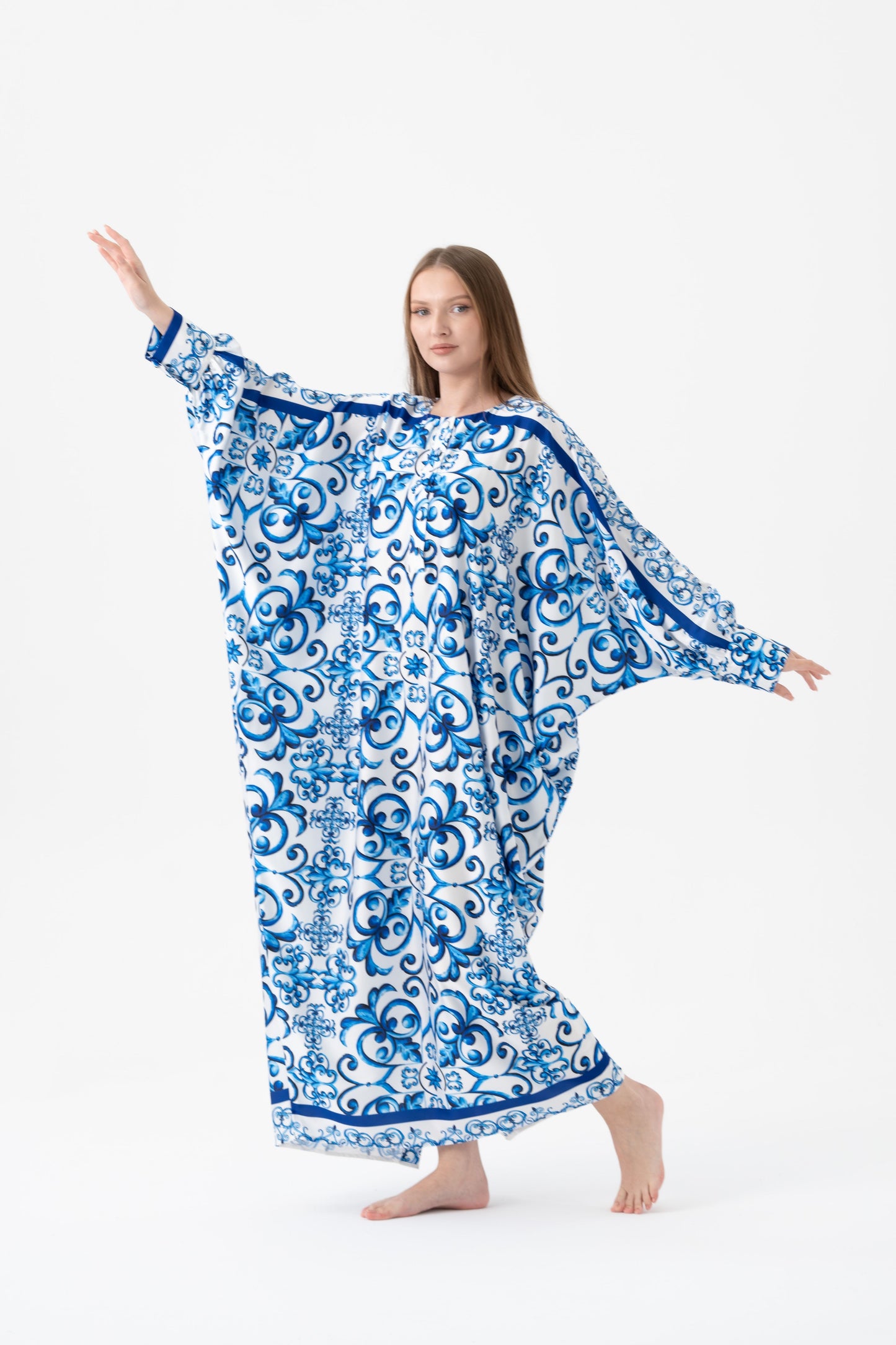 Gabbana Maiolica Blue Traditional Kaftan