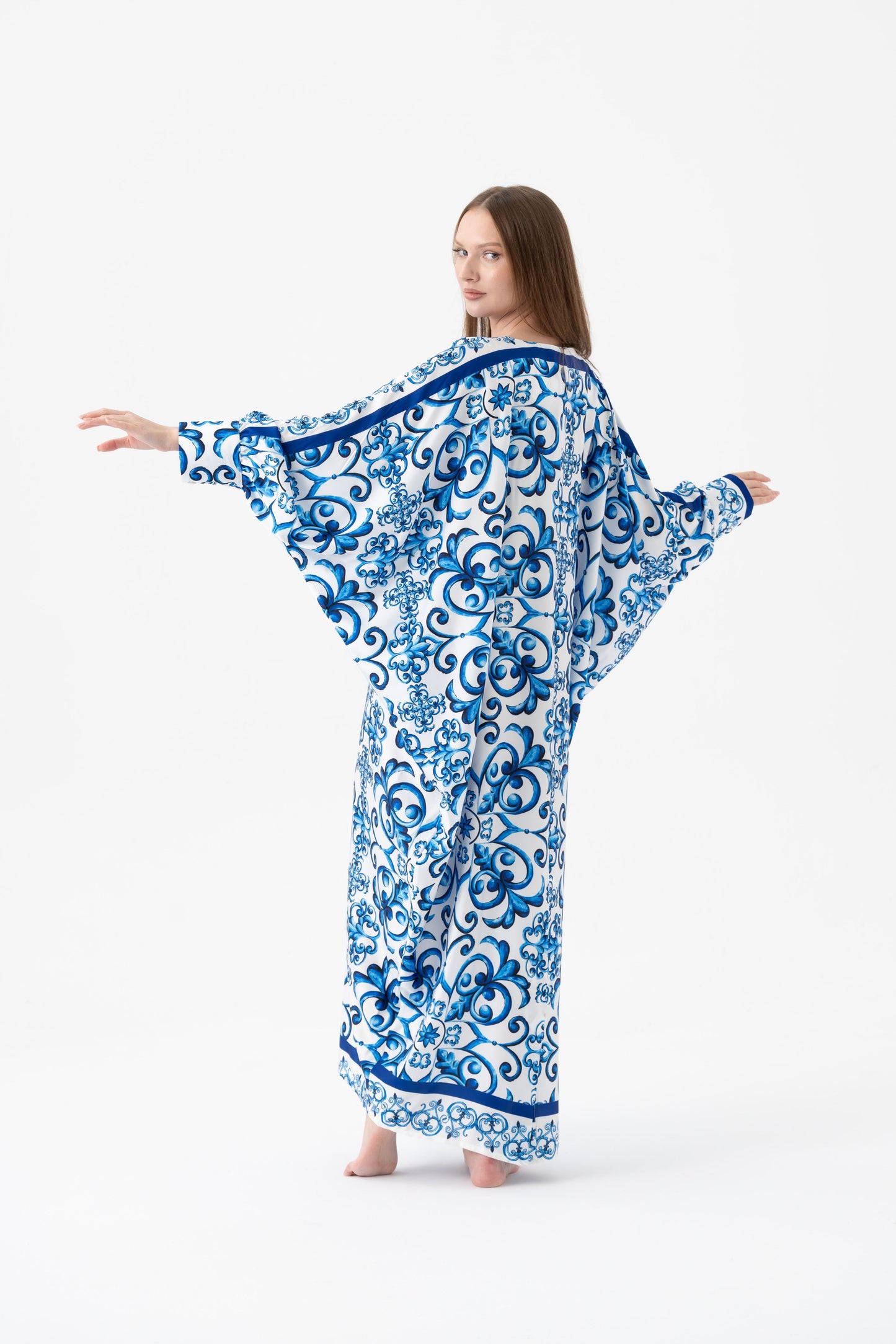 Gabbana Maiolica Blue Traditional Kaftan