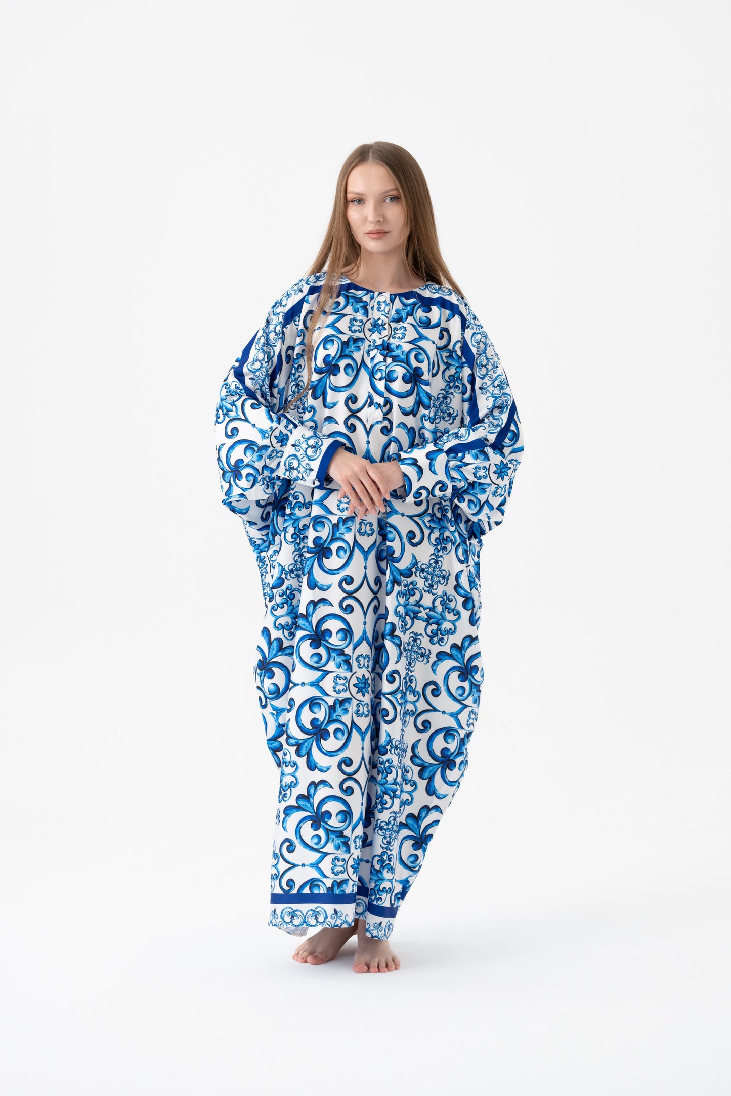Gabbana Maiolica Blue Traditional Kaftan