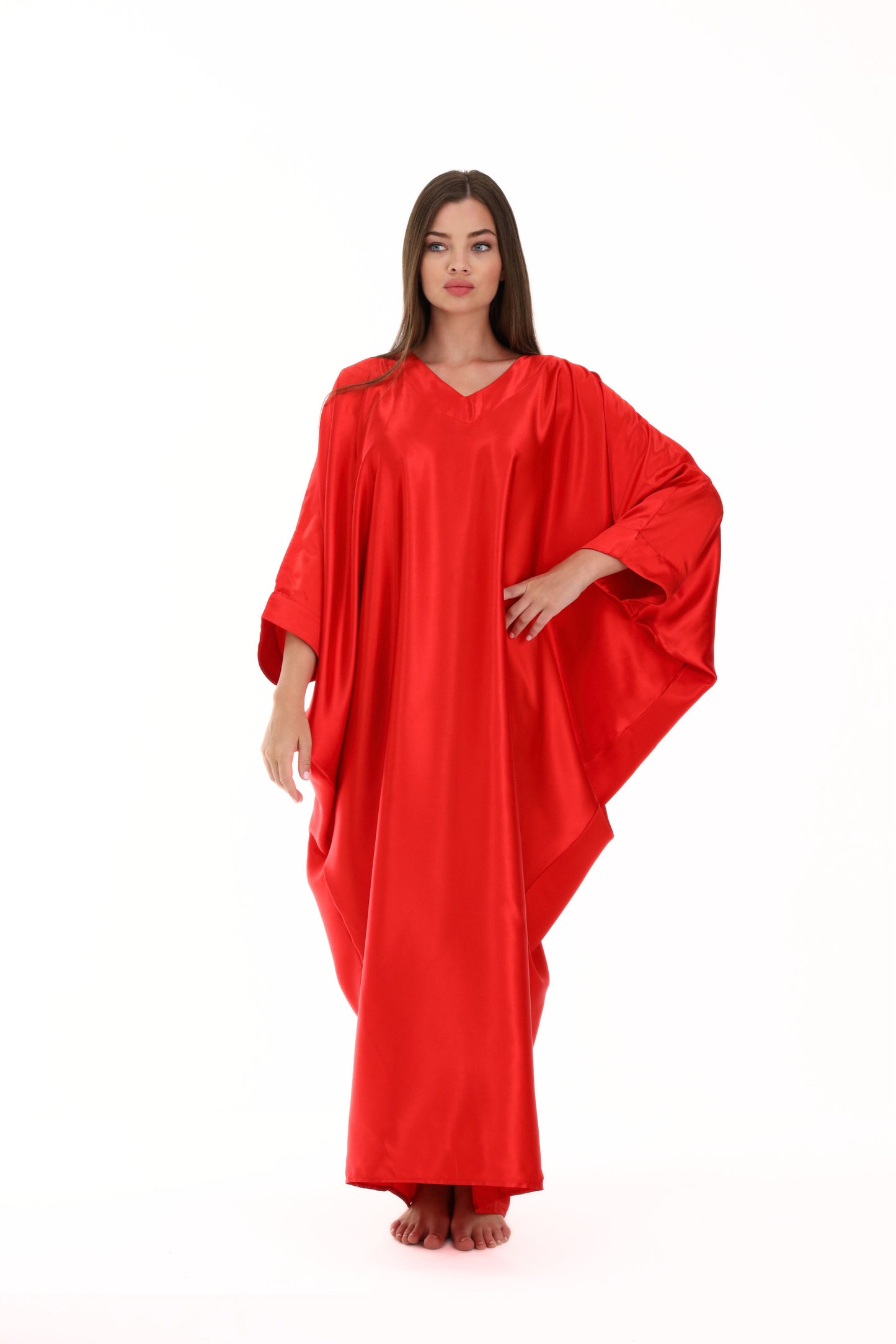 Date Night Red Modest Kaftan