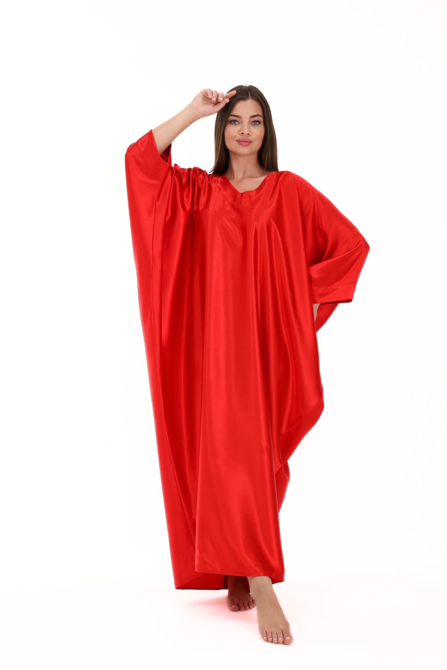 Date Night Red Modest Kaftan