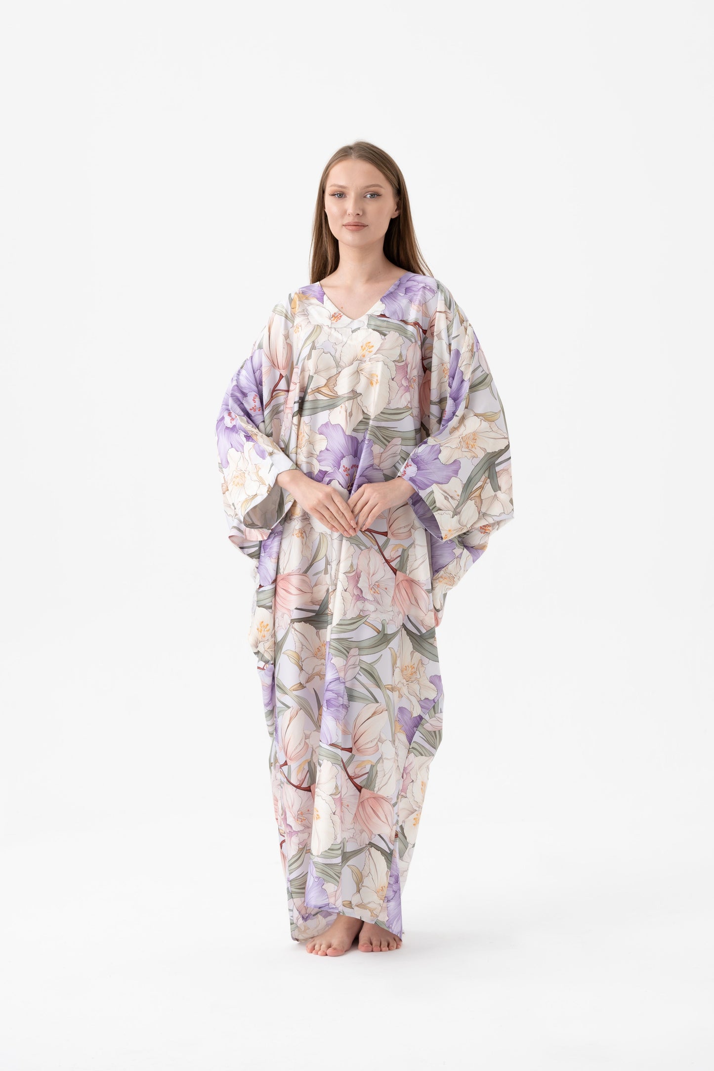 French Lilies Modest Kaftan
