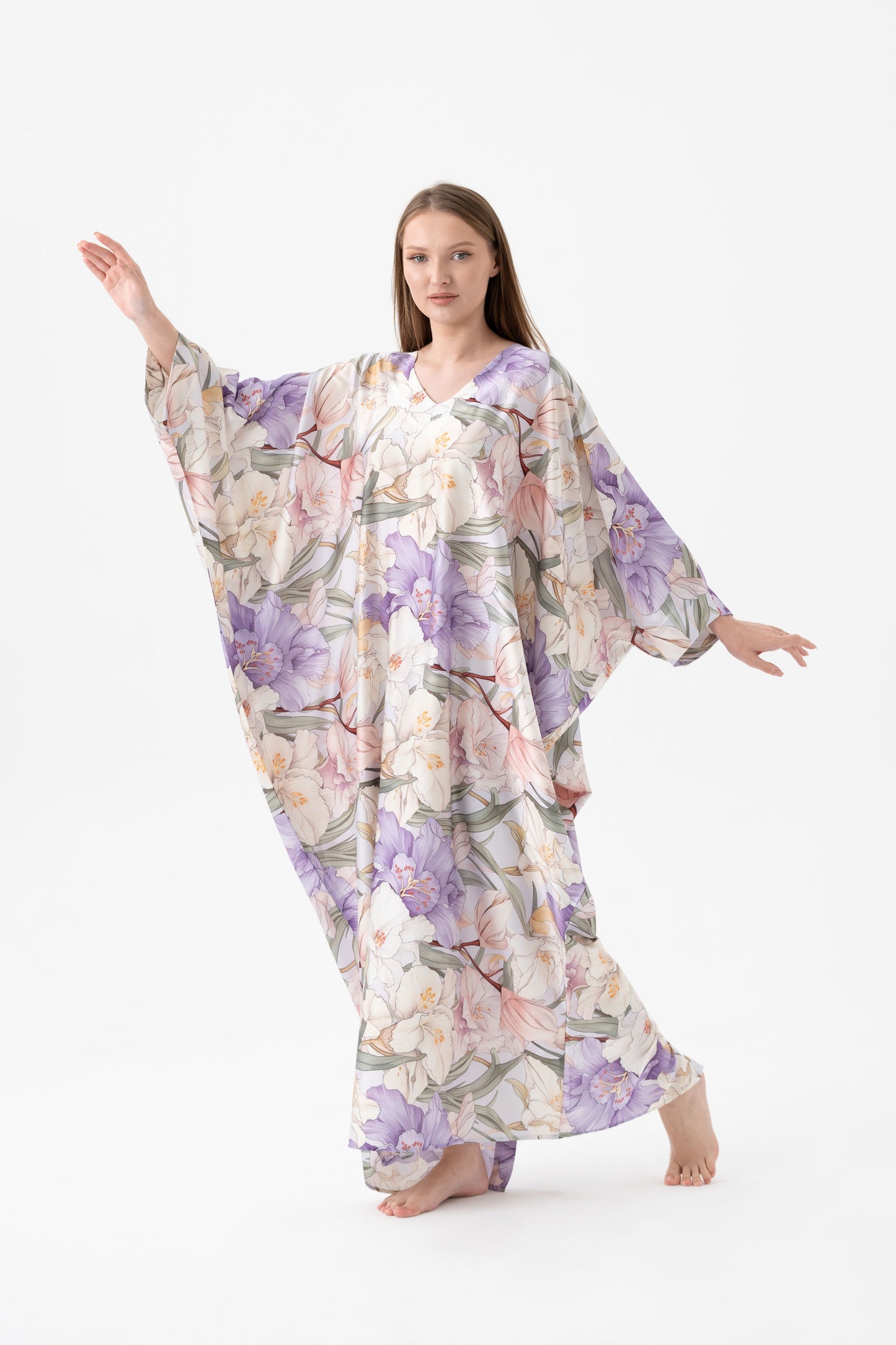 French Lilies Modest Kaftan
