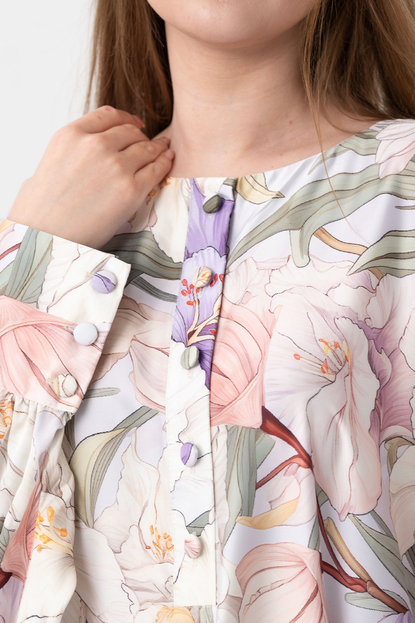 French Lilies Traditional Kaftan
