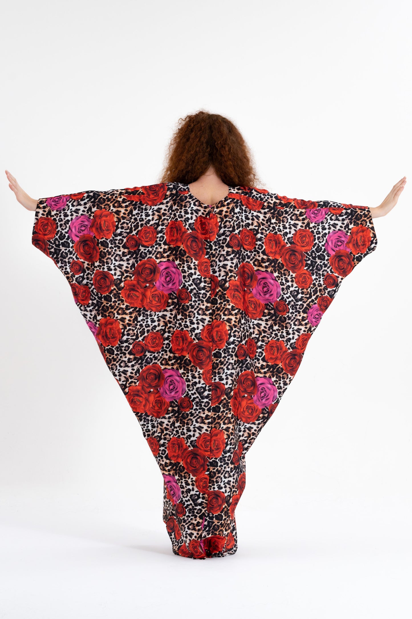 Leopard Rose Modest Kaftan