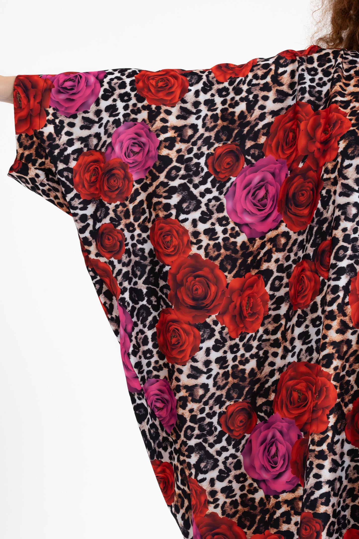 Leopard Rose Modest Kaftan