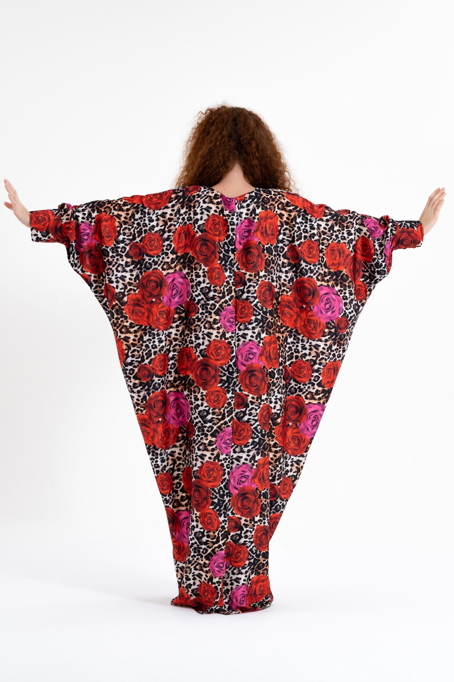 Leopard Rose Traditional Kaftan