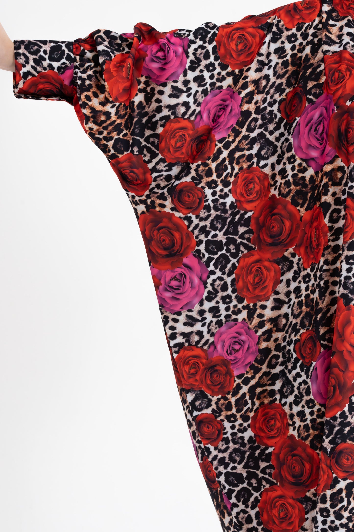 Leopard Rose Traditional Kaftan