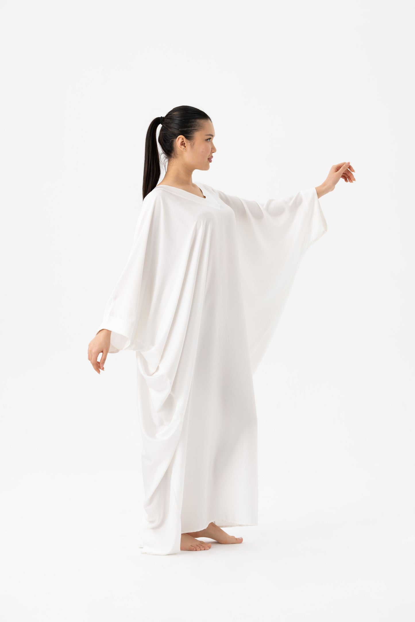 Pure White Modest Kaftan