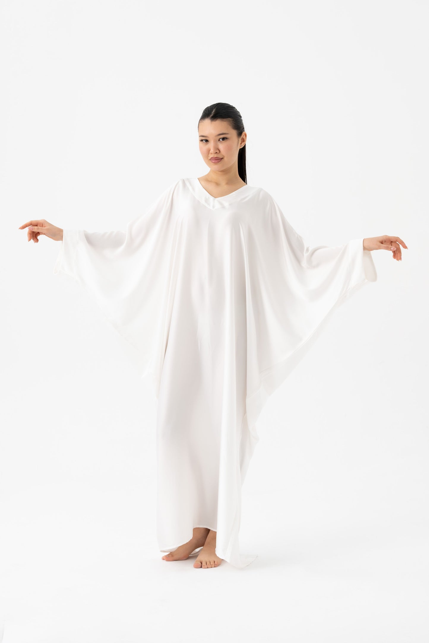 Pure White Modest Kaftan