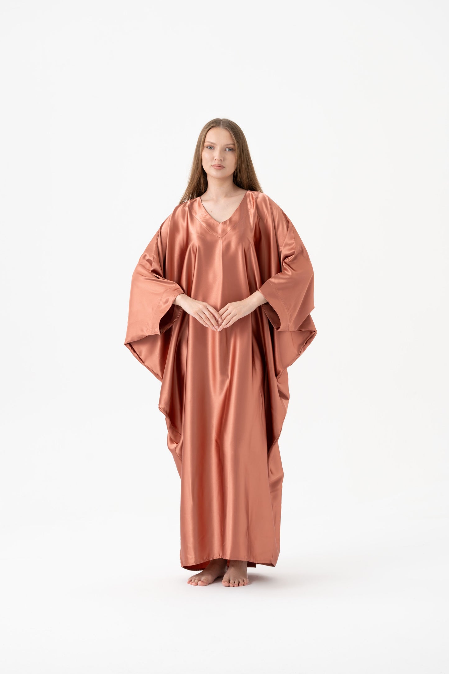 Sunset Rose Golden Modest Kaftan