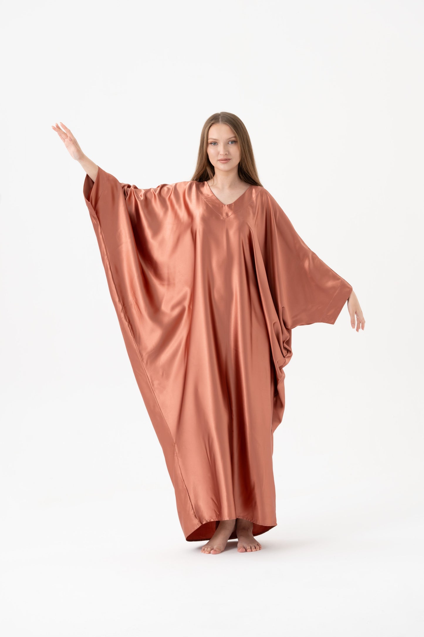 Sunset Rose Golden Modest Kaftan