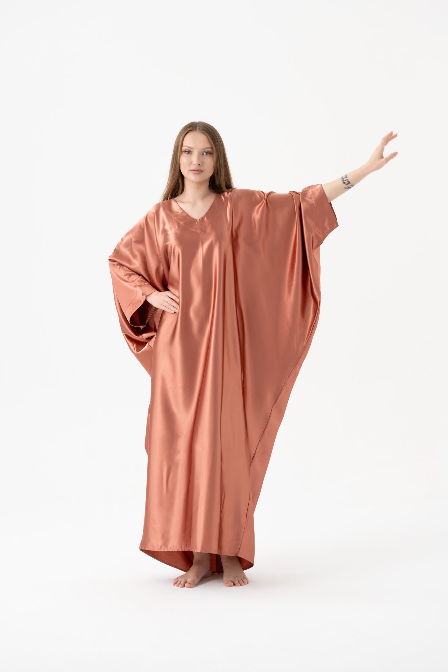 Sunset Rose Golden Modest Kaftan