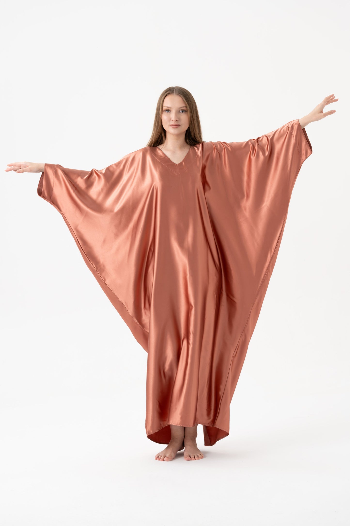 Sunset Rose Golden Modest Kaftan
