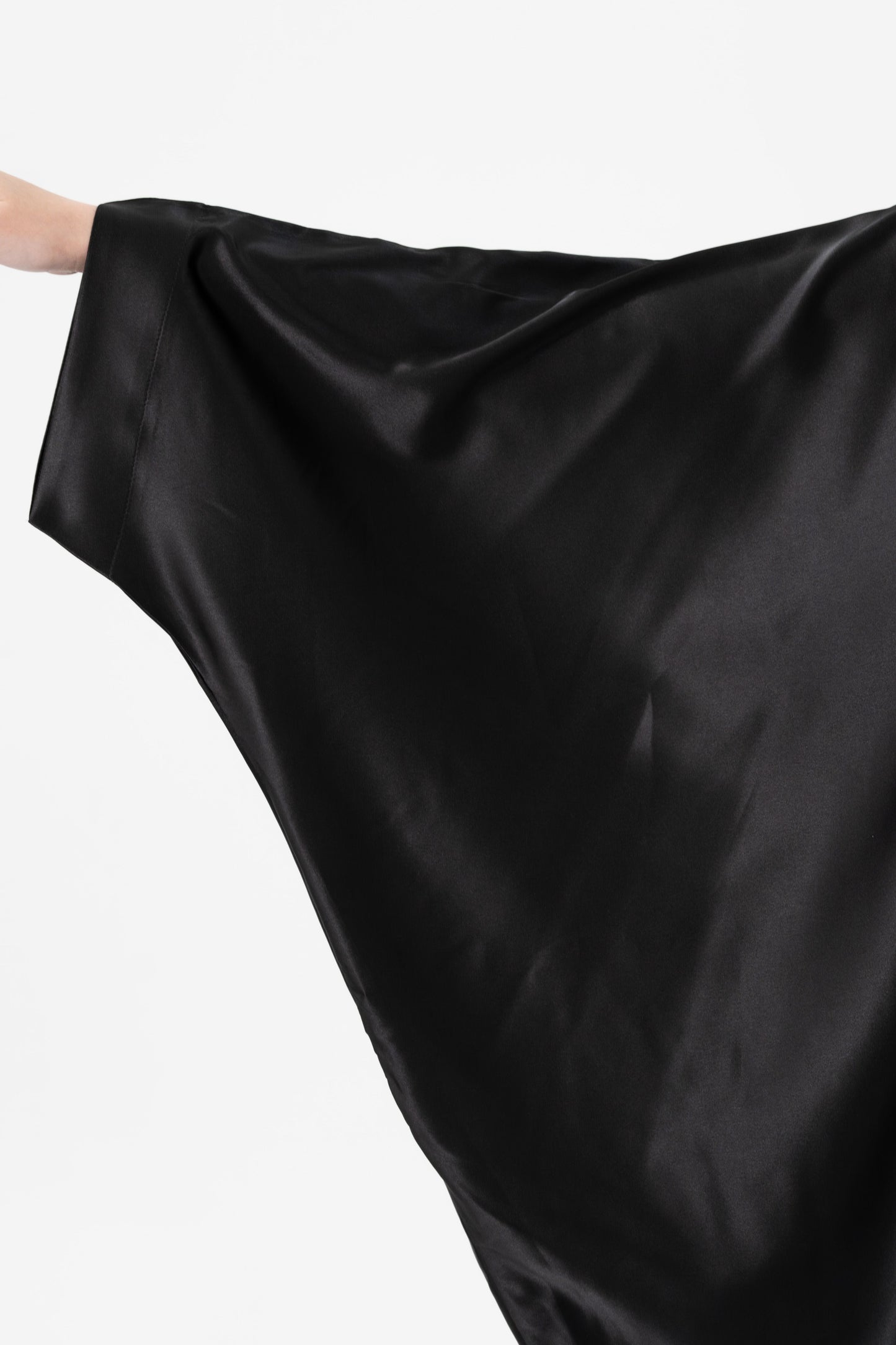 Silky Black Modest Kaftan