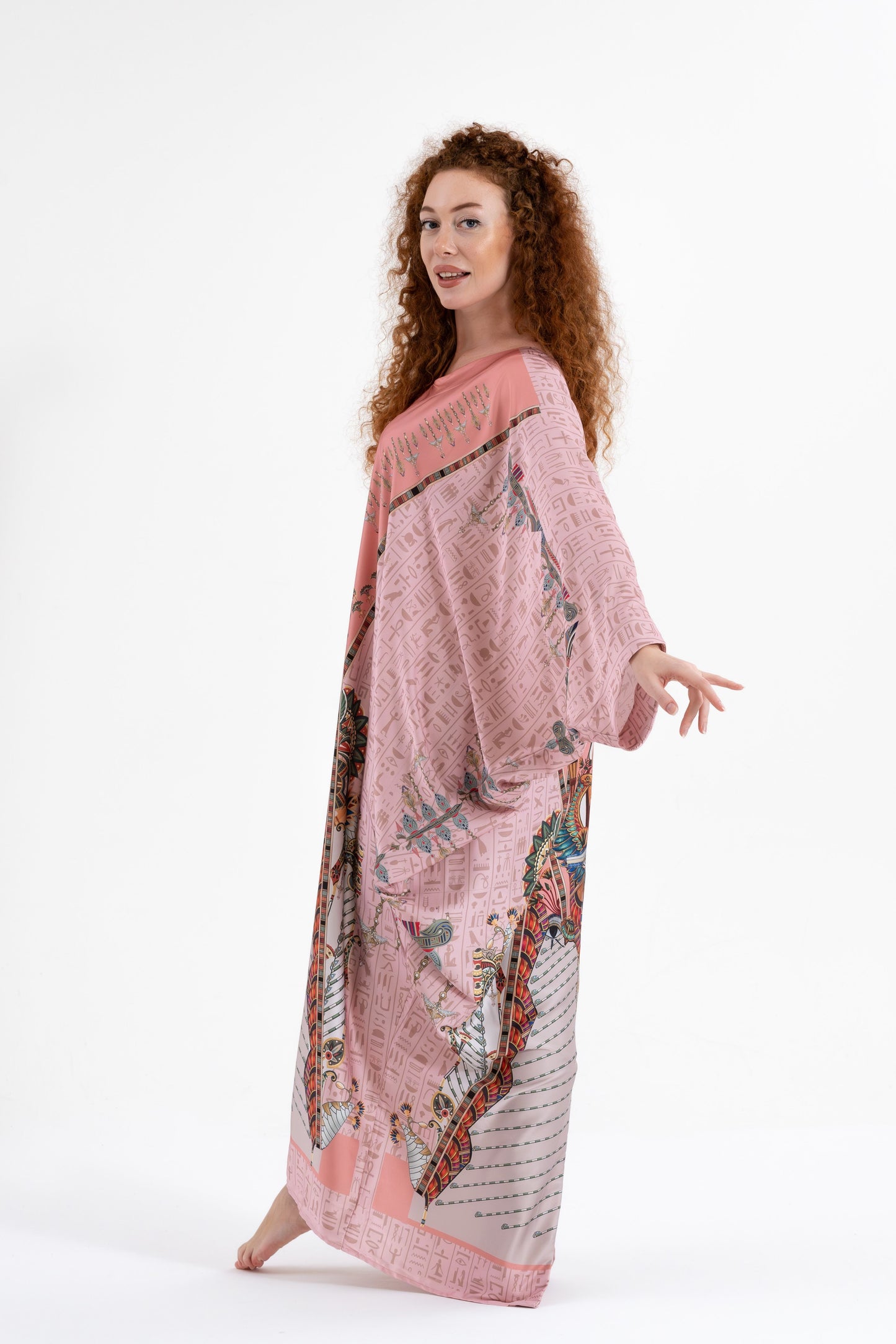 Pink Egyptian Oracles Modest Kaftan