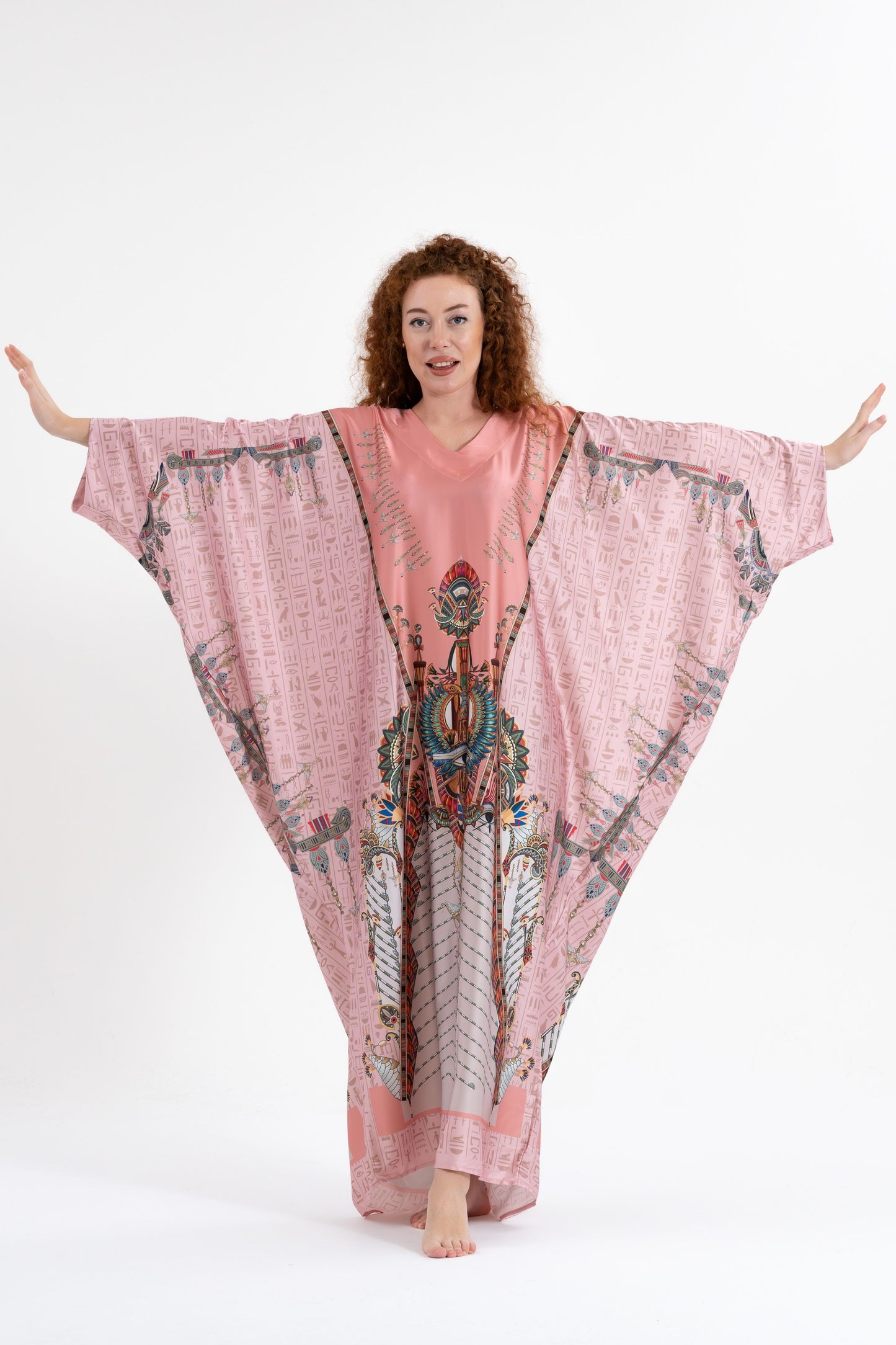 Pink Egyptian Oracles Modest Kaftan