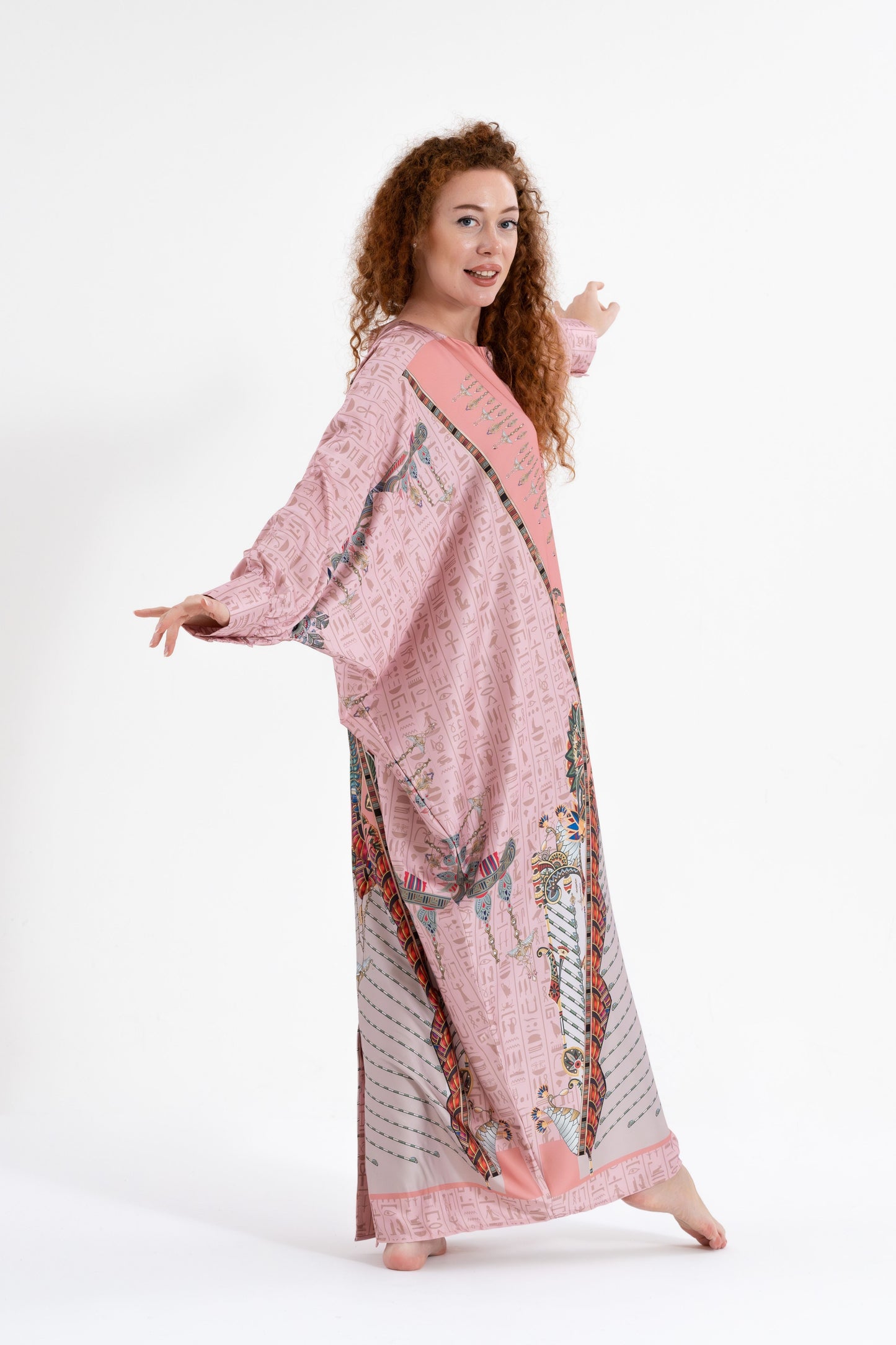 Pink Egyptian Oracles Traditional Kaftan