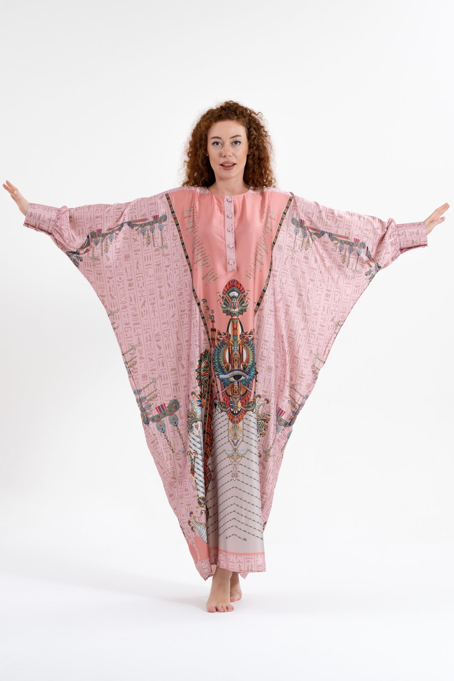 Pink Egyptian Oracles Traditional Kaftan