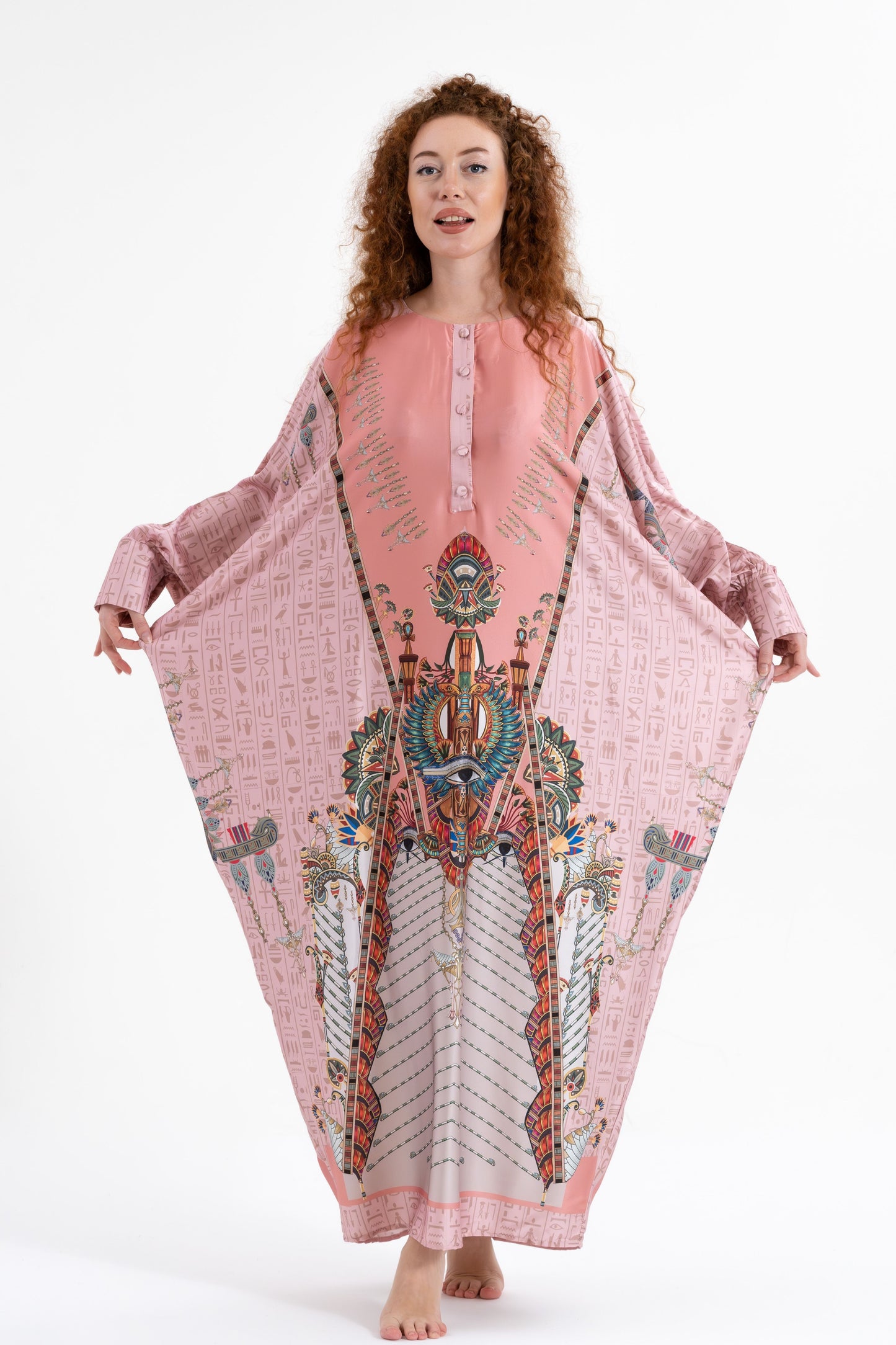 Pink Egyptian Oracles Traditional Kaftan