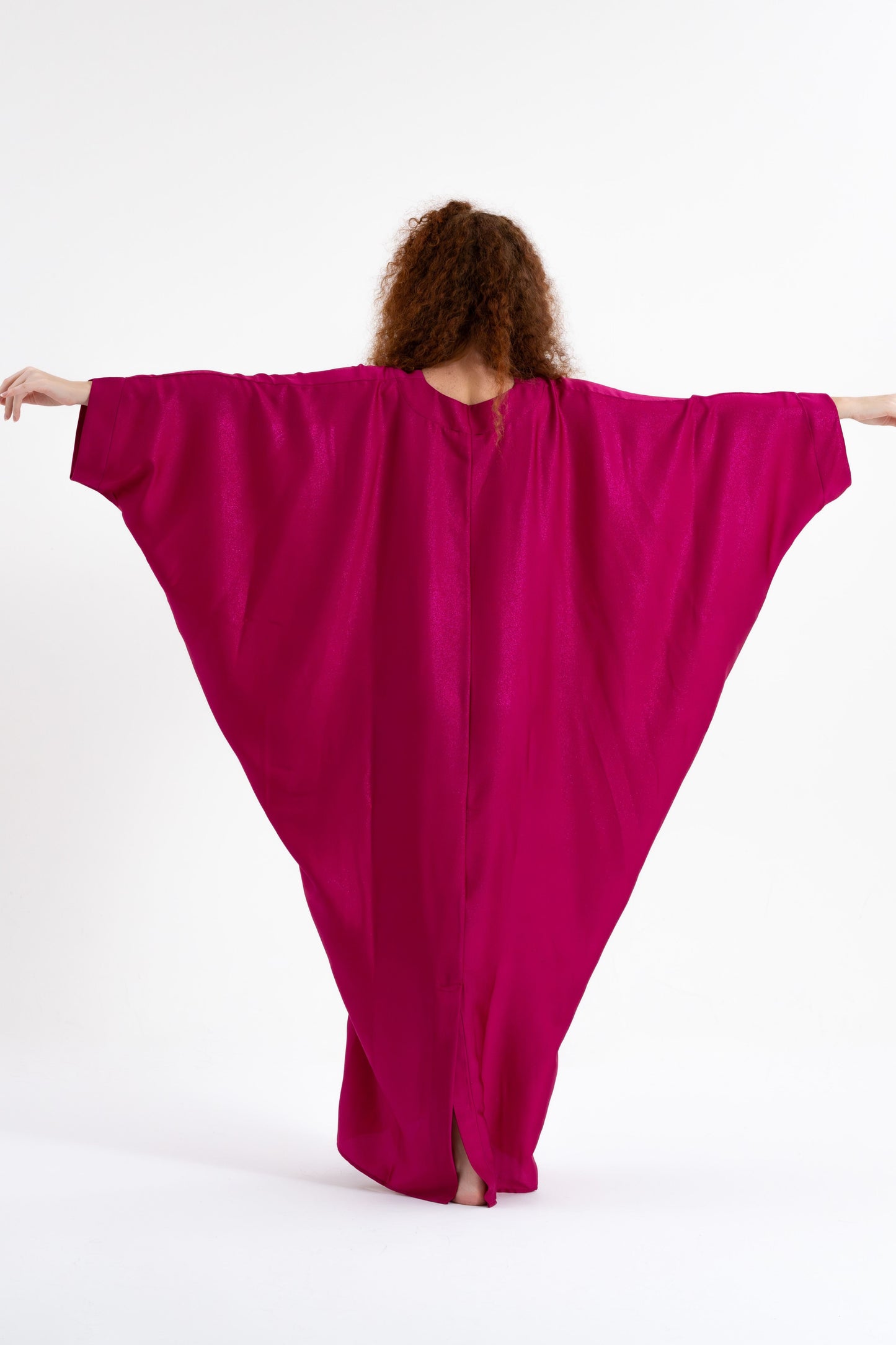 Fushsia Glitter Modest Kaftan