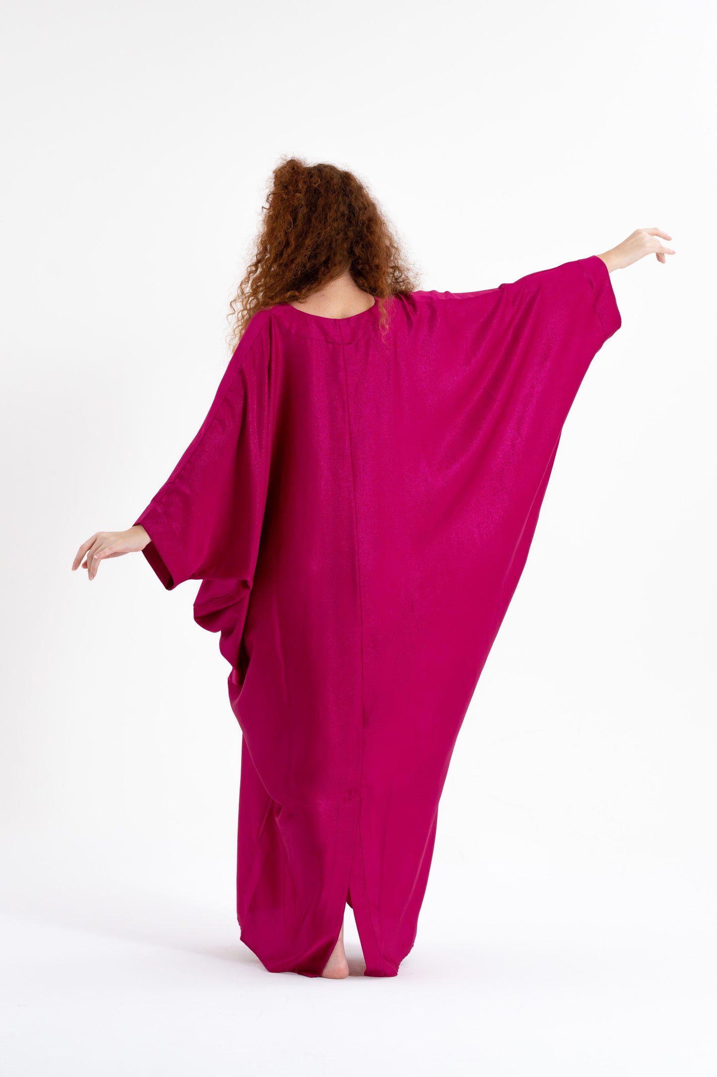 Fushsia Glitter Modest Kaftan