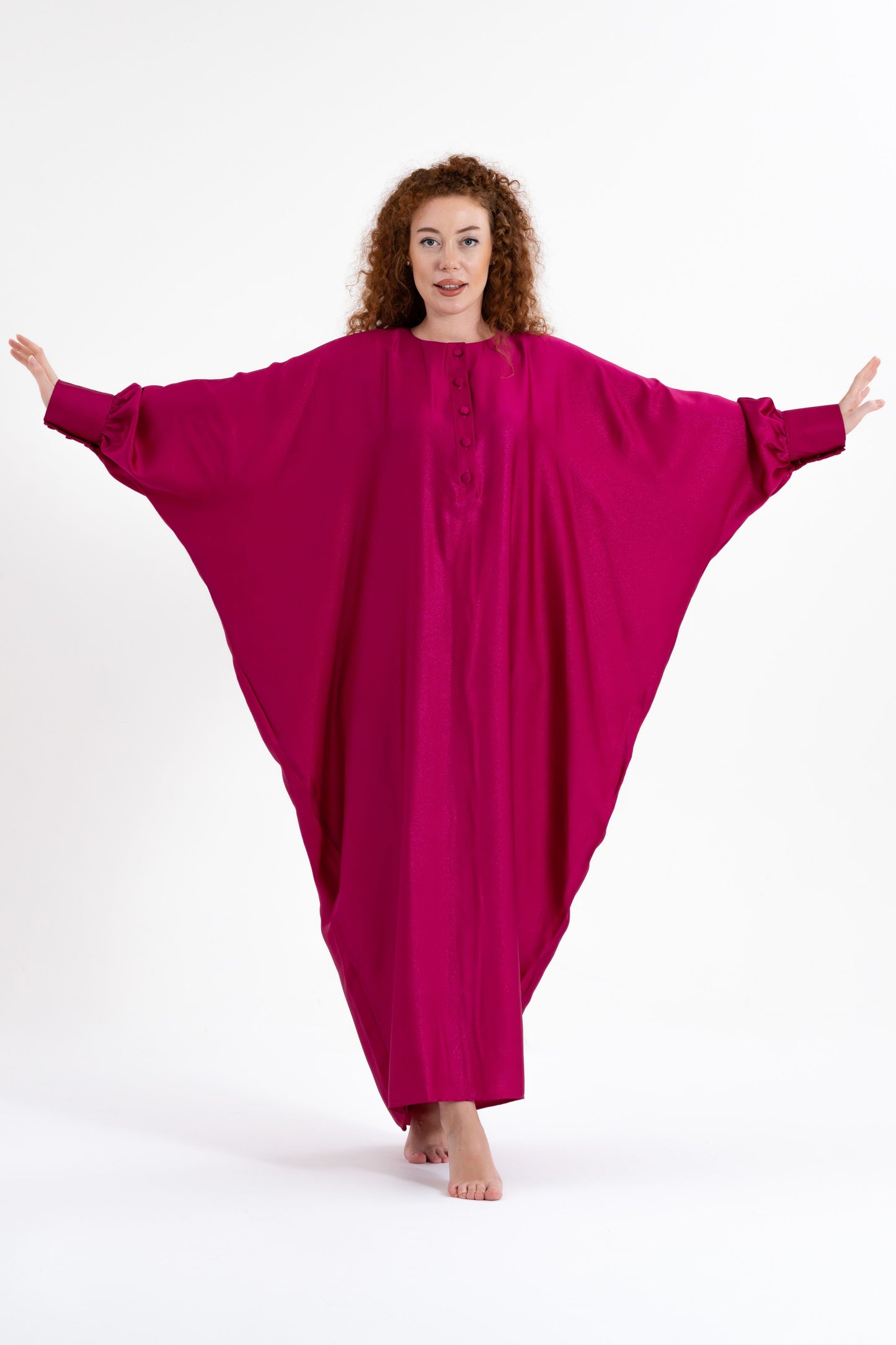 Fushsia Glitter Traditional Kaftan