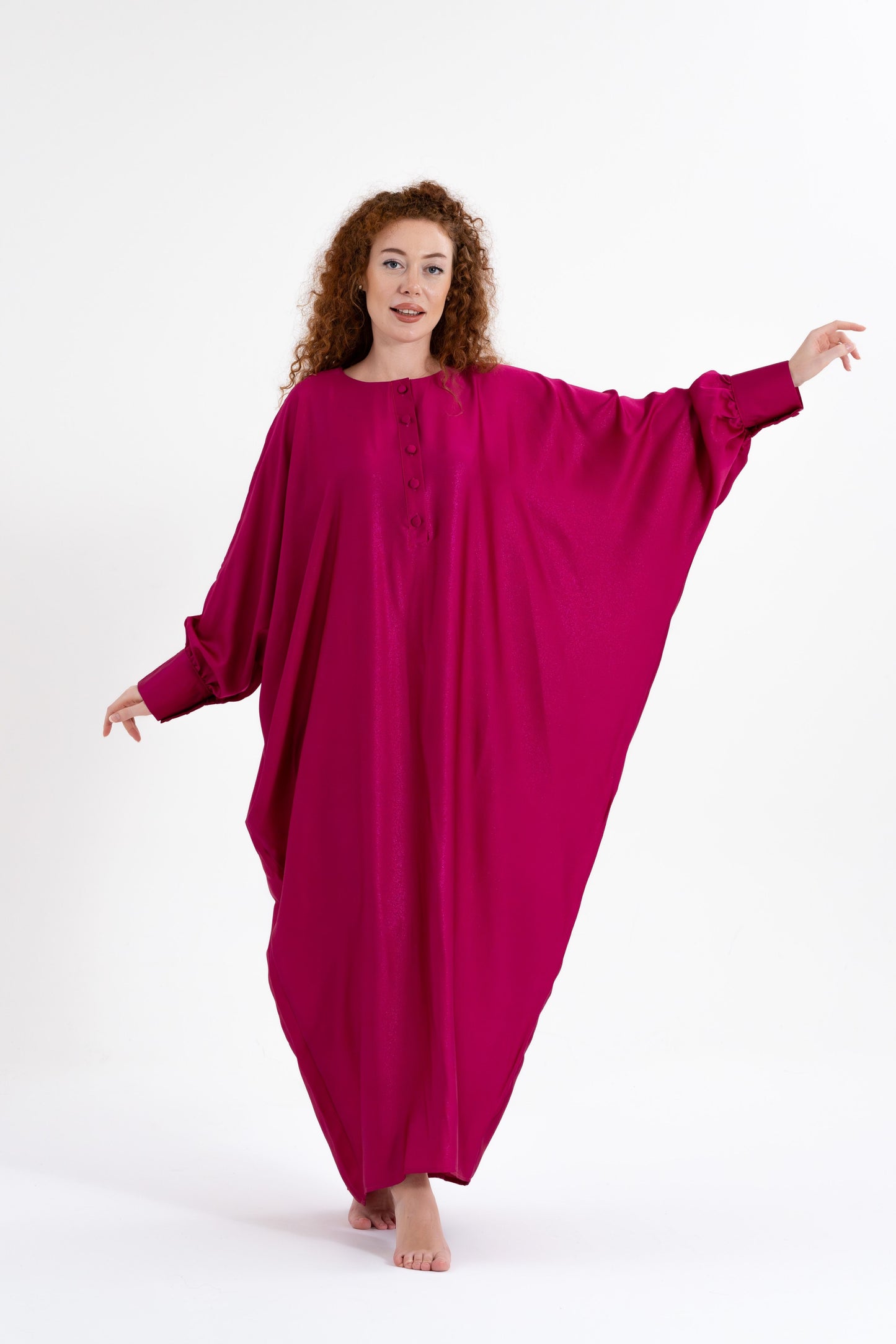 Fushsia Glitter Traditional Kaftan