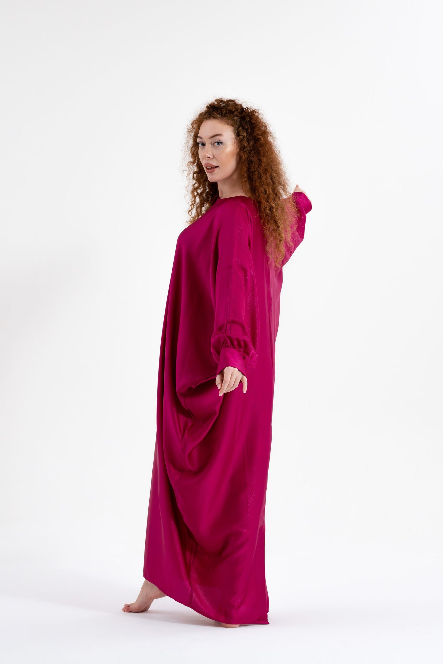 Fushsia Glitter Traditional Kaftan