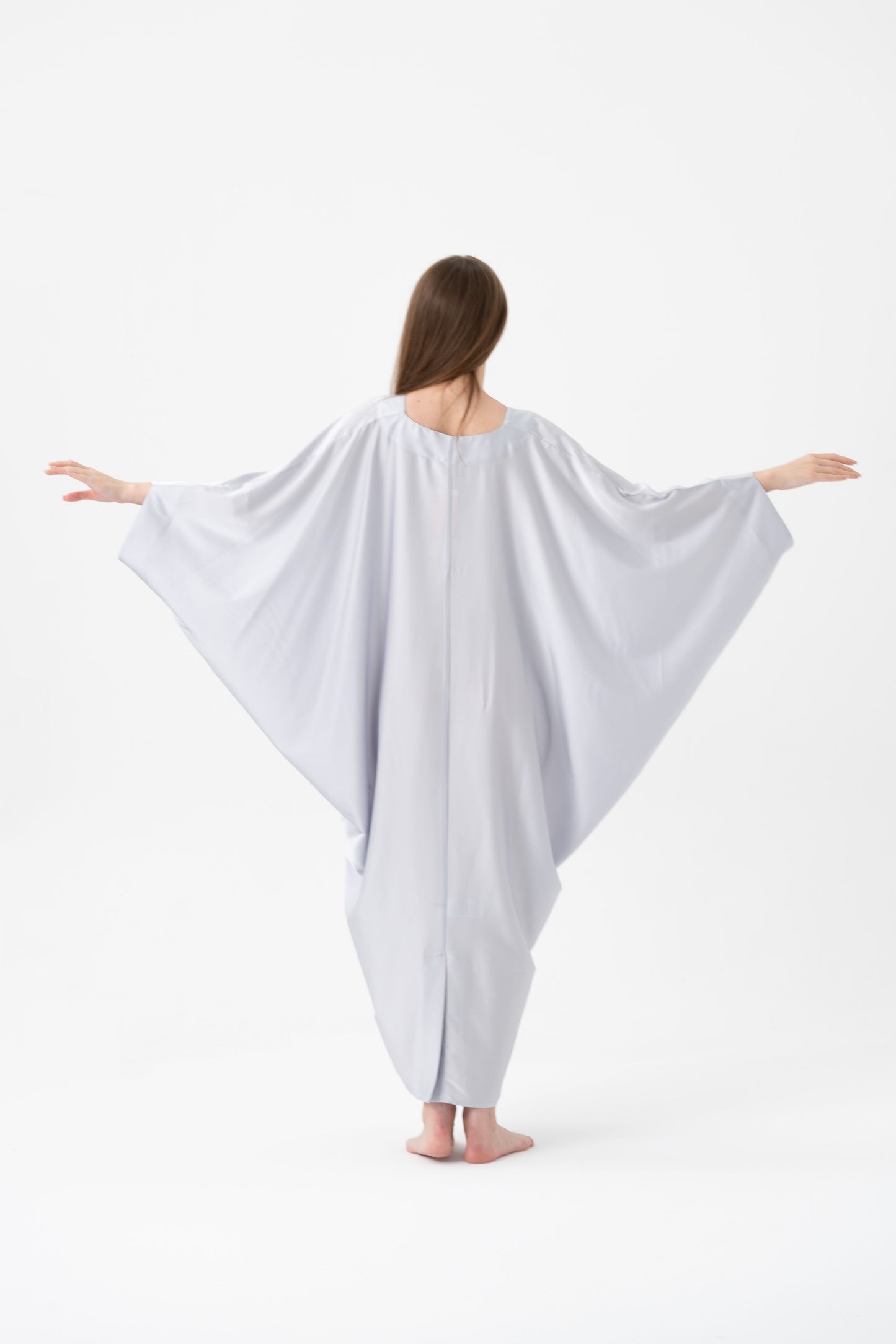 Soft Grey Modest Kaftan