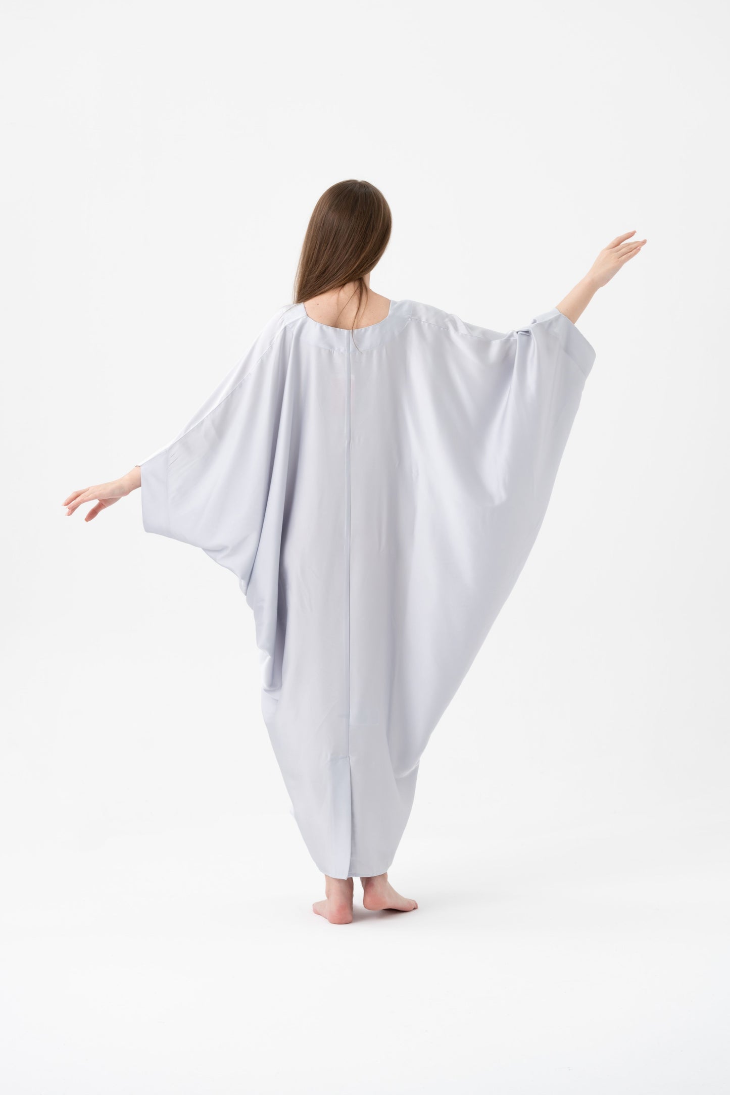 Soft Grey Modest Kaftan