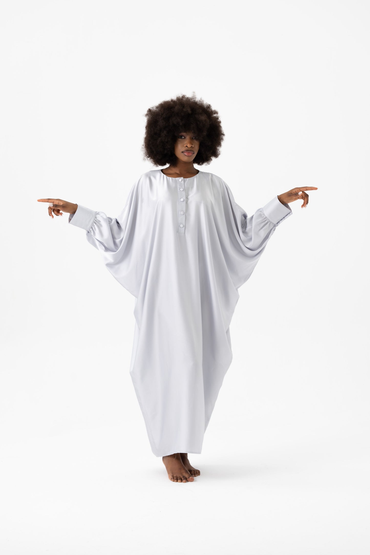 Soft Grey Traditional Kaftan