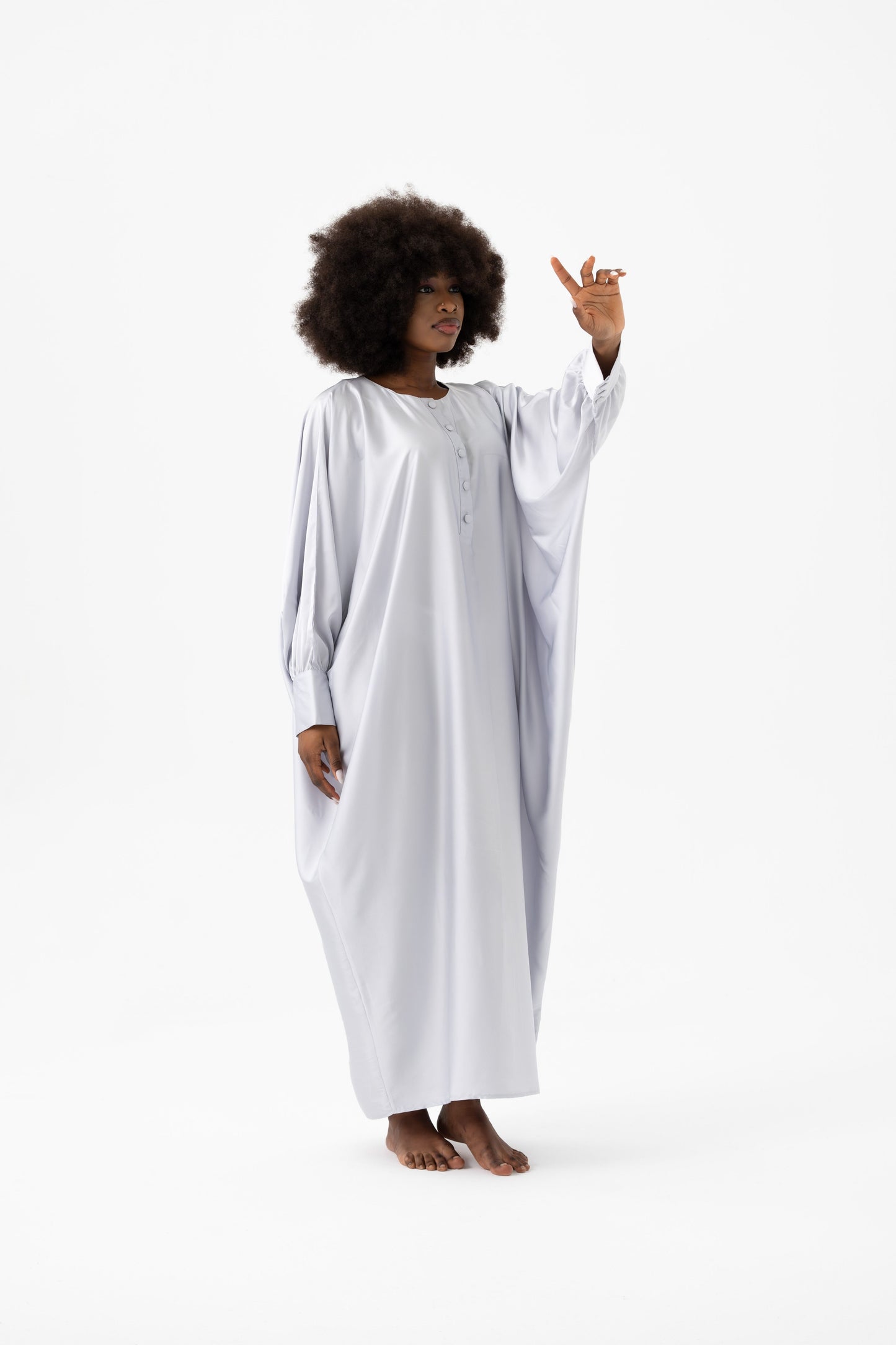 Soft Grey Traditional Kaftan