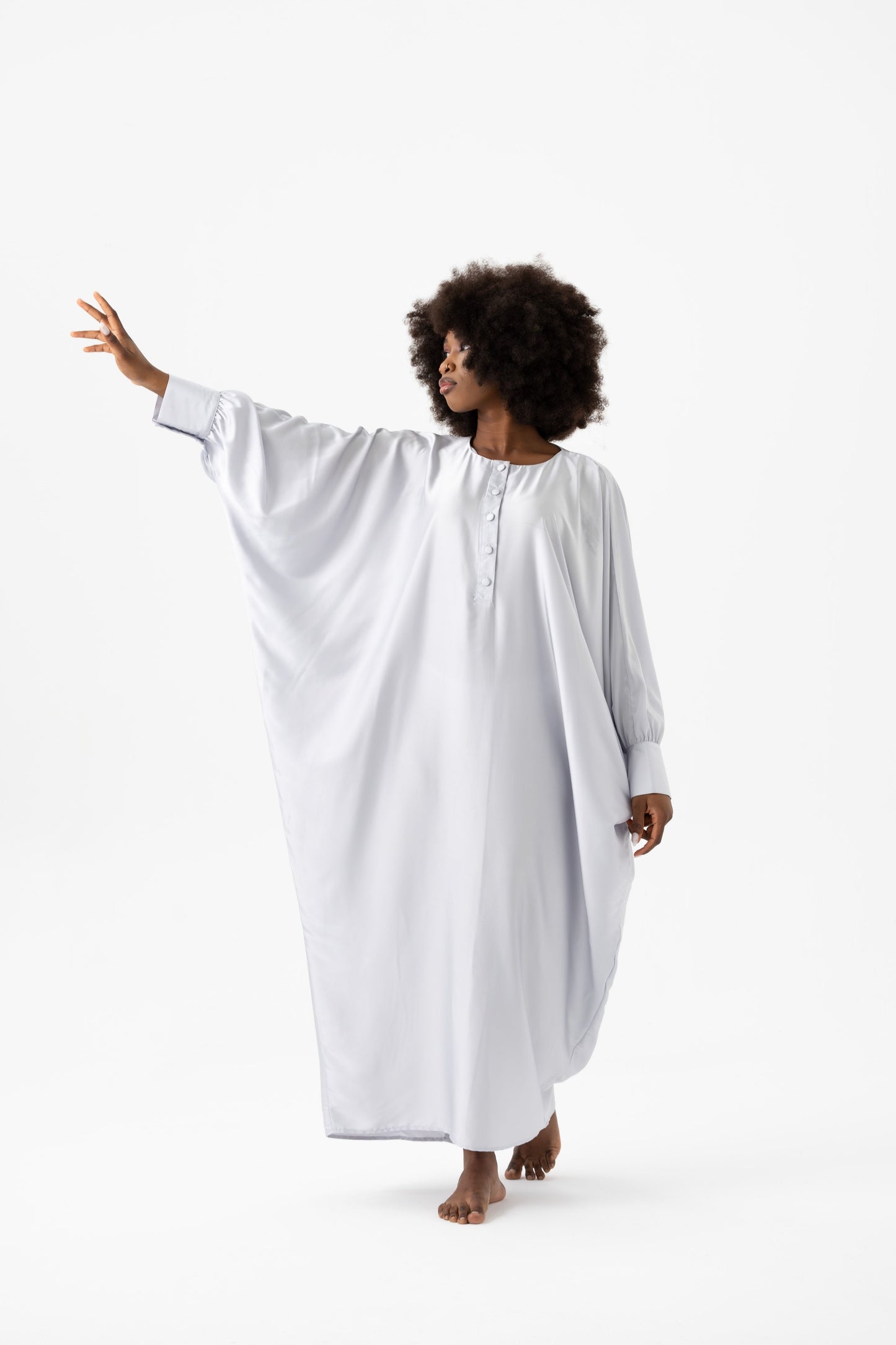 Soft Grey Traditional Kaftan