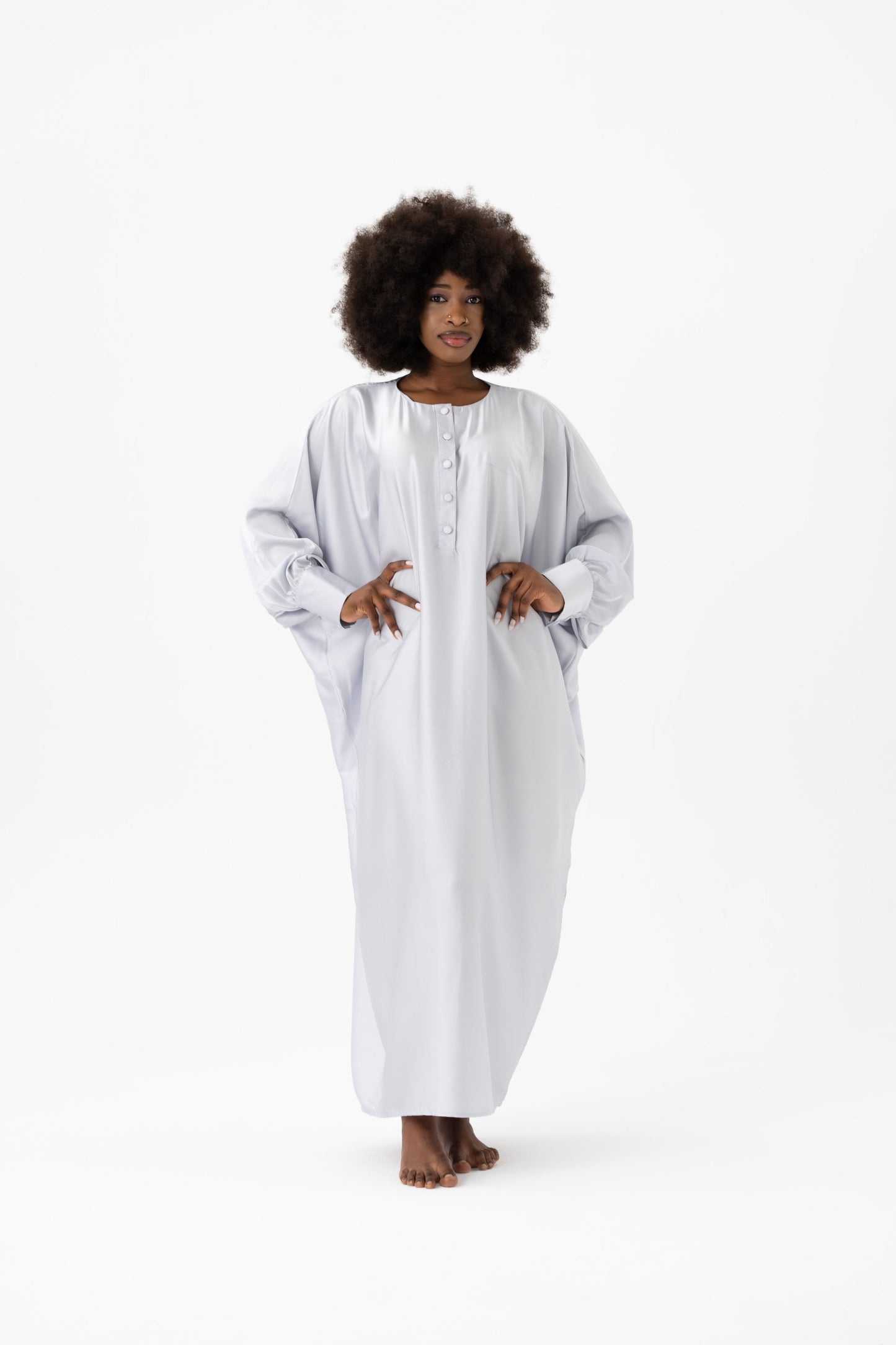 Soft Grey Traditional Kaftan