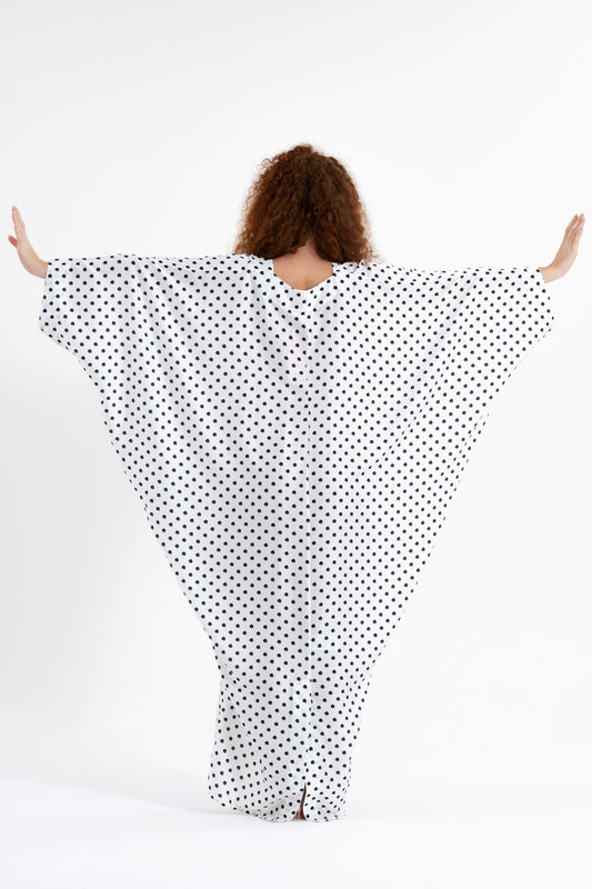 Classic Polka-Dots Modest Kaftan