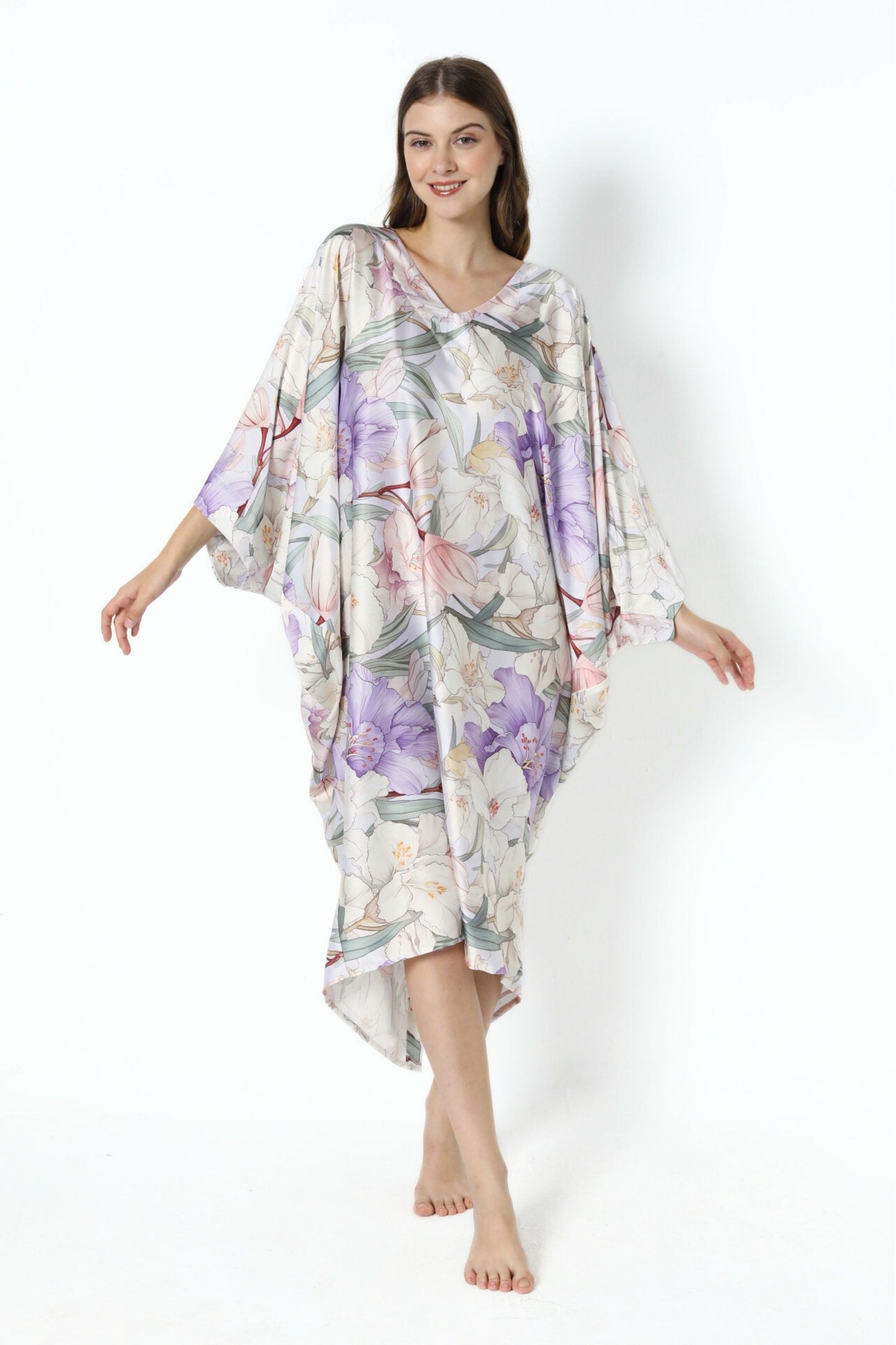 French Lilies Modern Kaftan