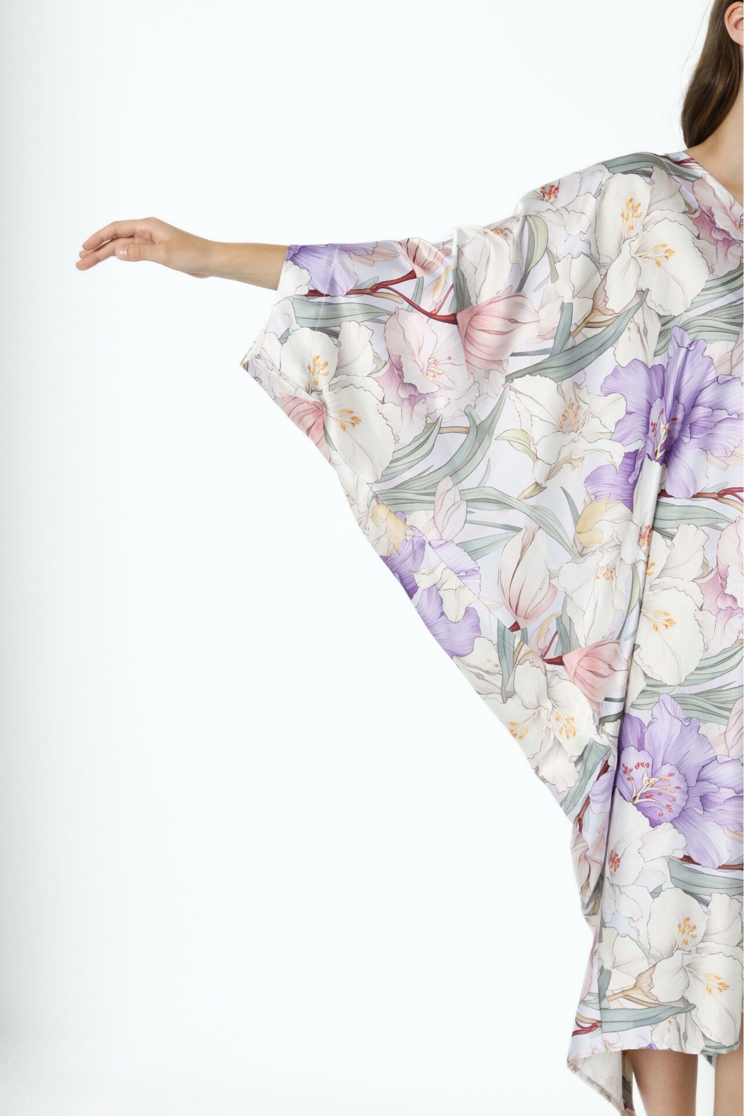 French Lilies Modern Kaftan