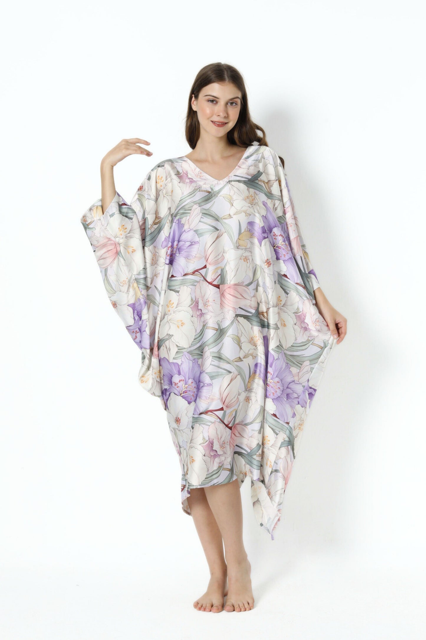 French Lilies Modern Kaftan