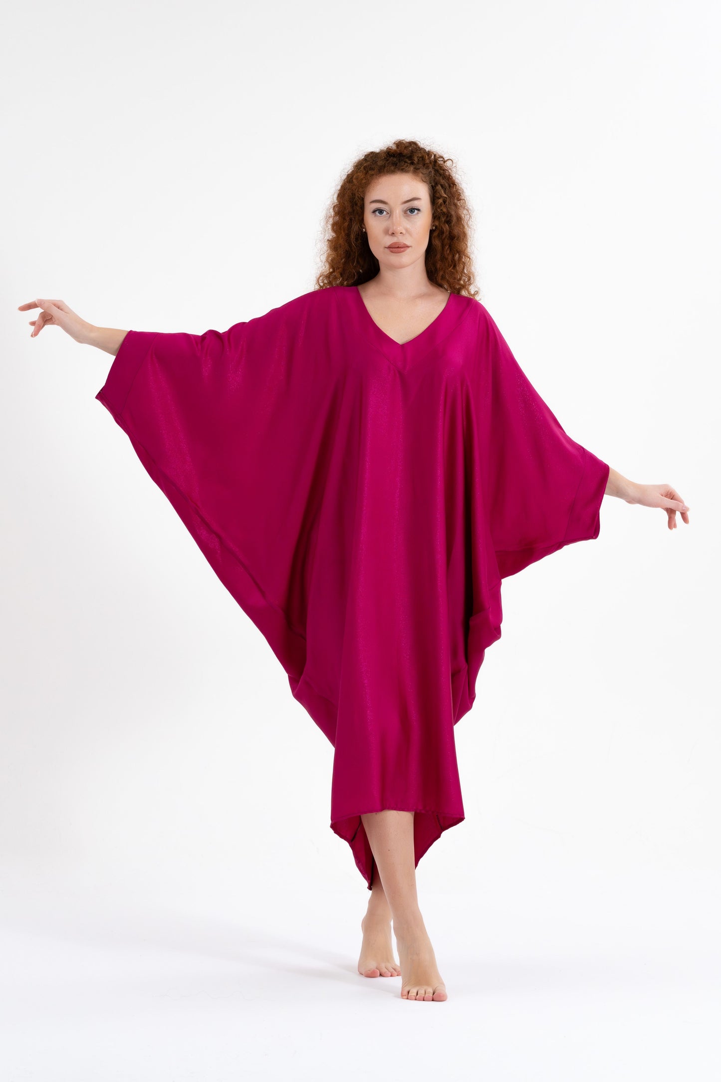 Fushsia Glitter Modern Kaftan