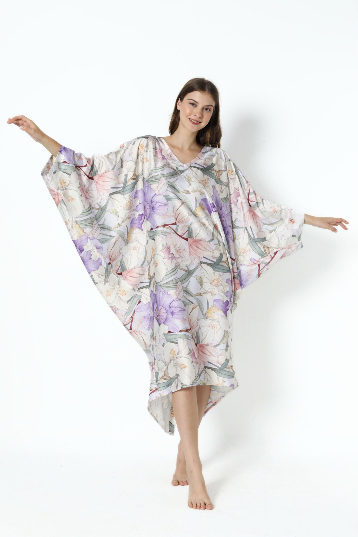 French Lilies Modern Kaftan