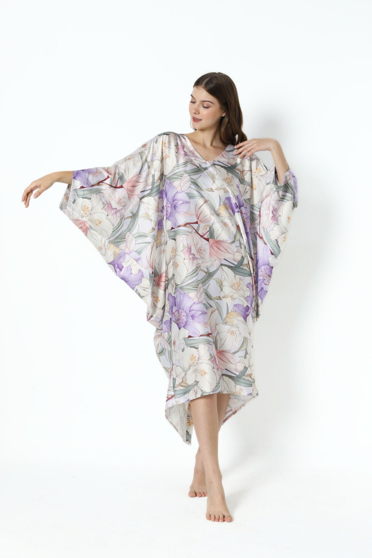 French Lilies Modern Kaftan