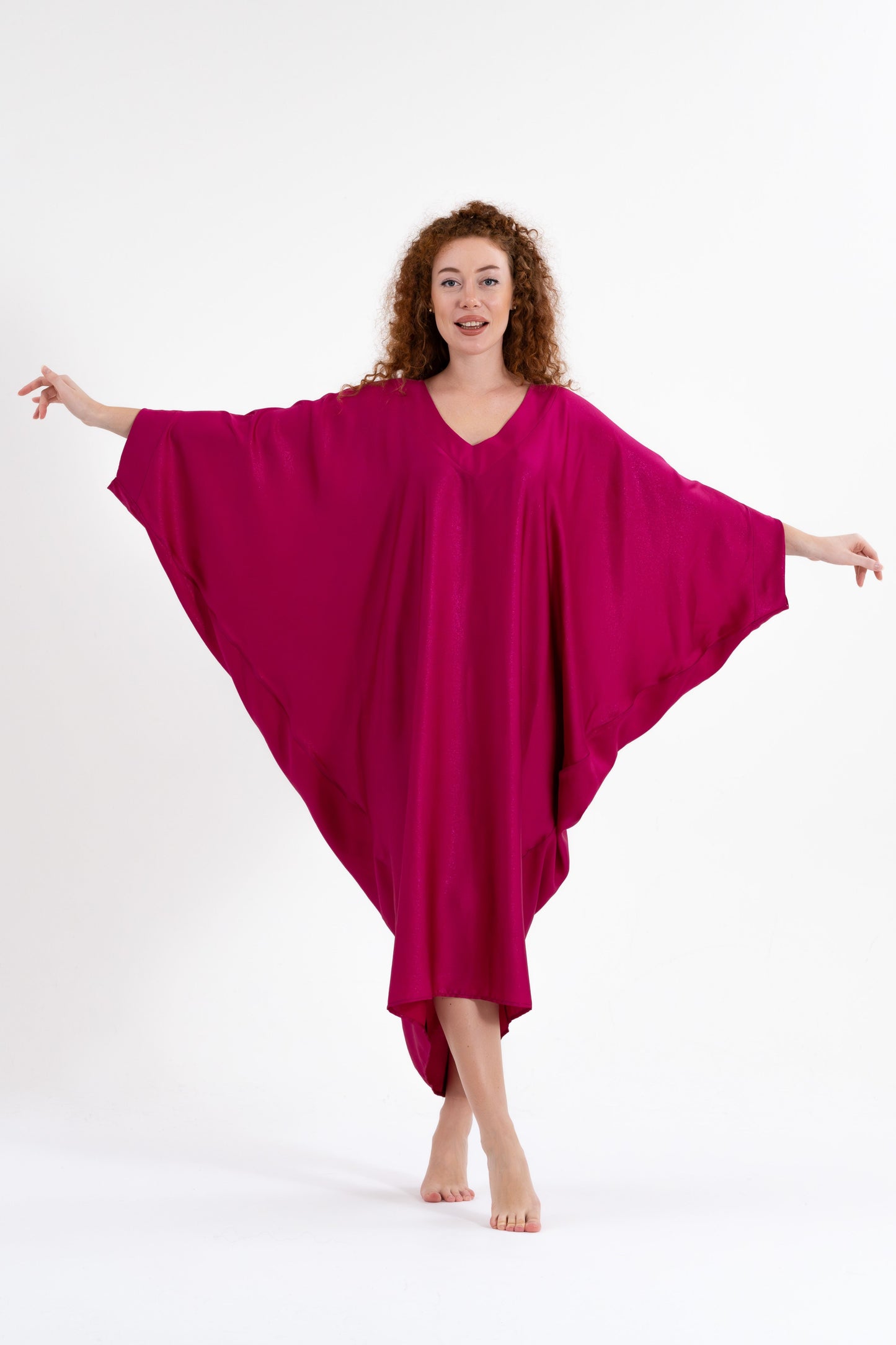 Fushsia Glitter Modern Kaftan