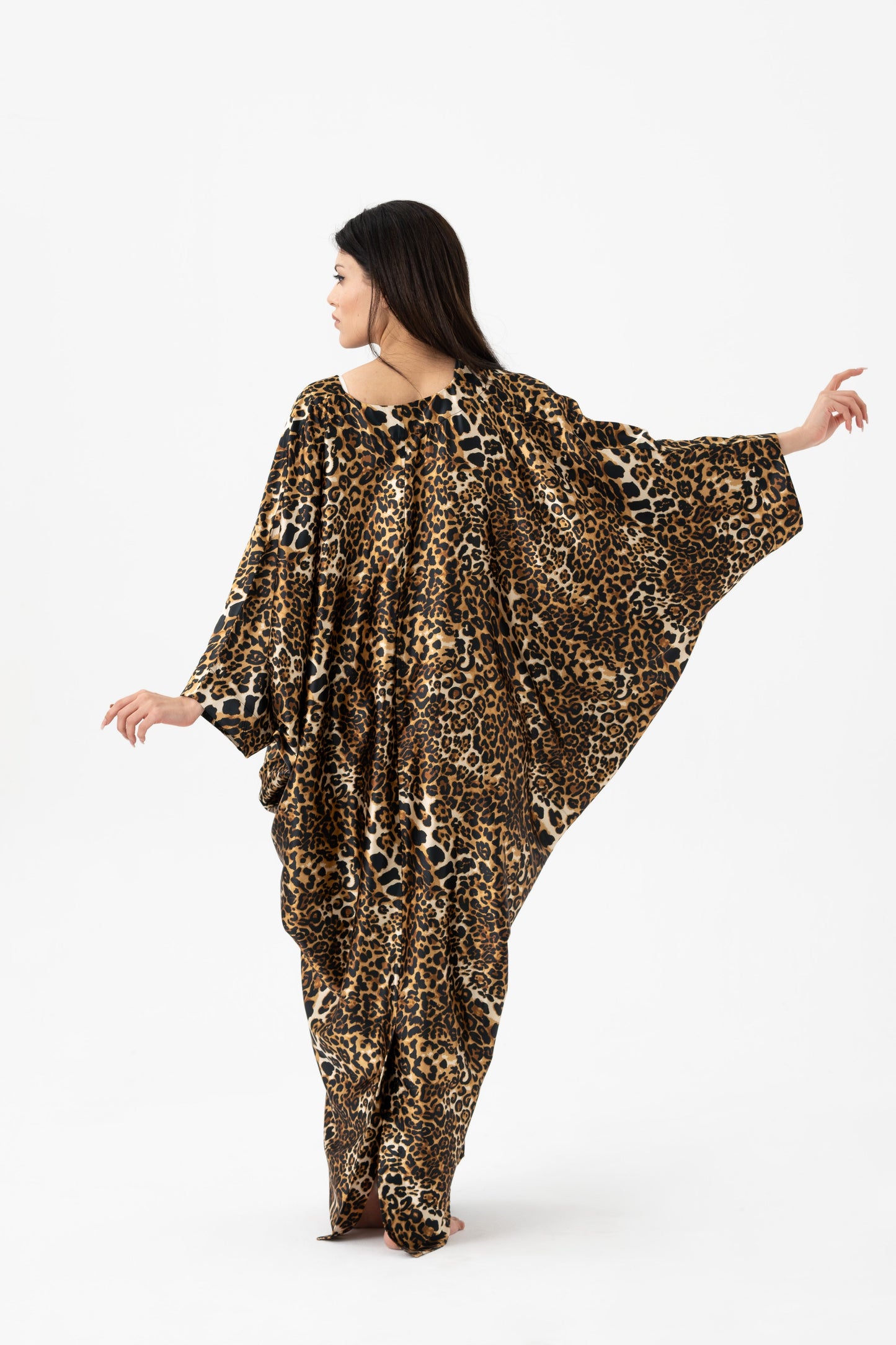 Classy Leopard Modest Kaftan