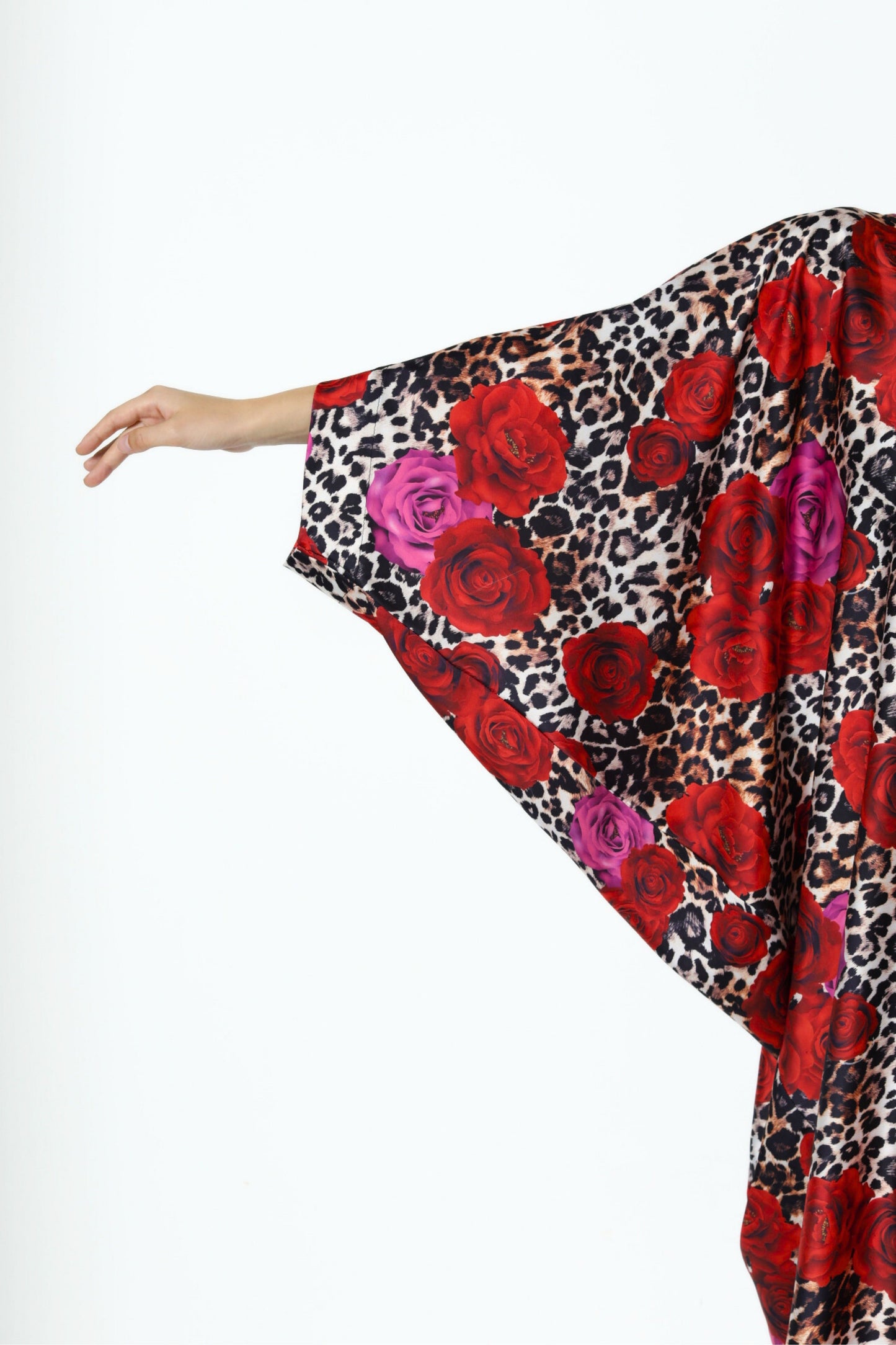 Leopard Rose Modern Kaftan