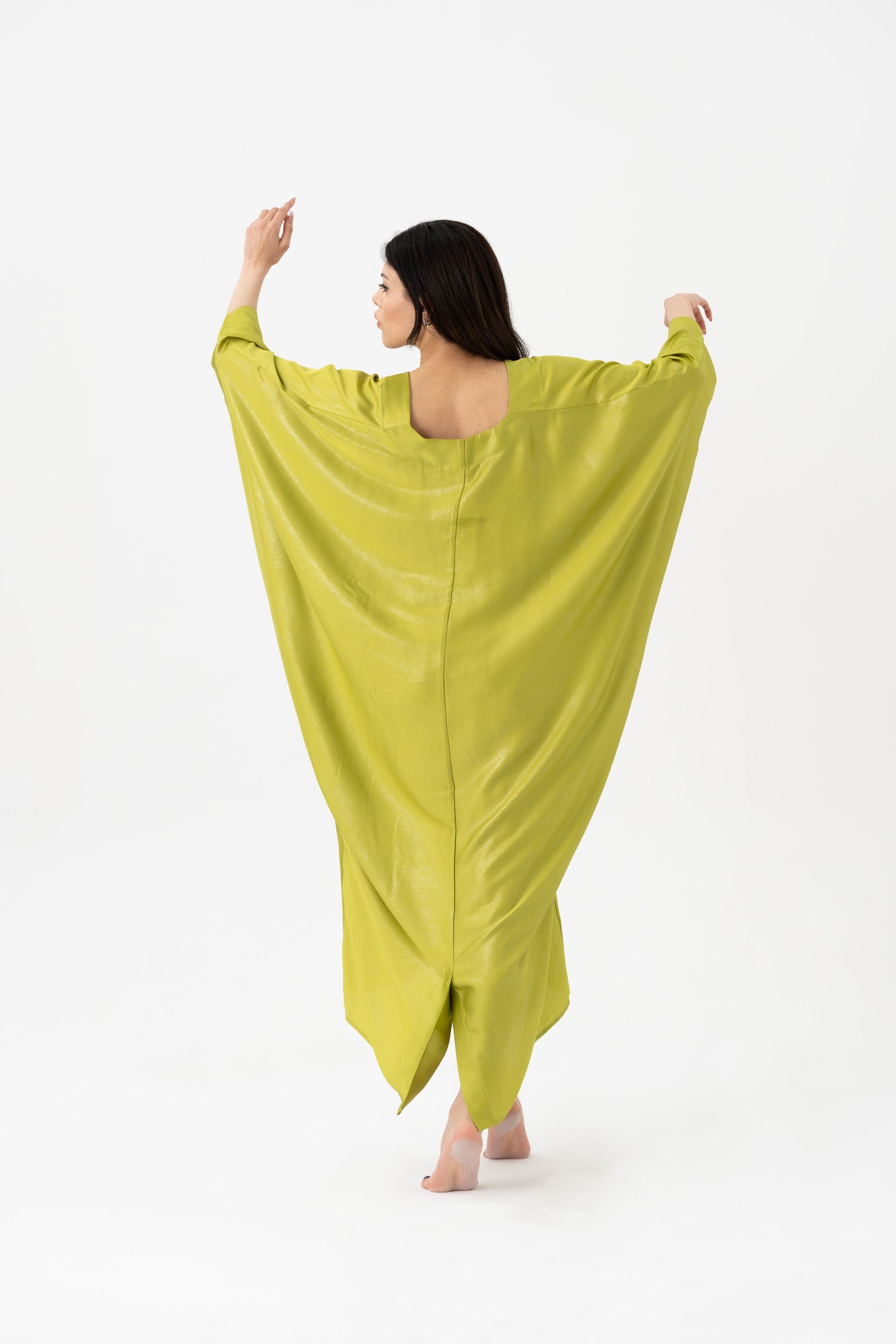 Sparkly Chartreuse Green Modern Kaftan