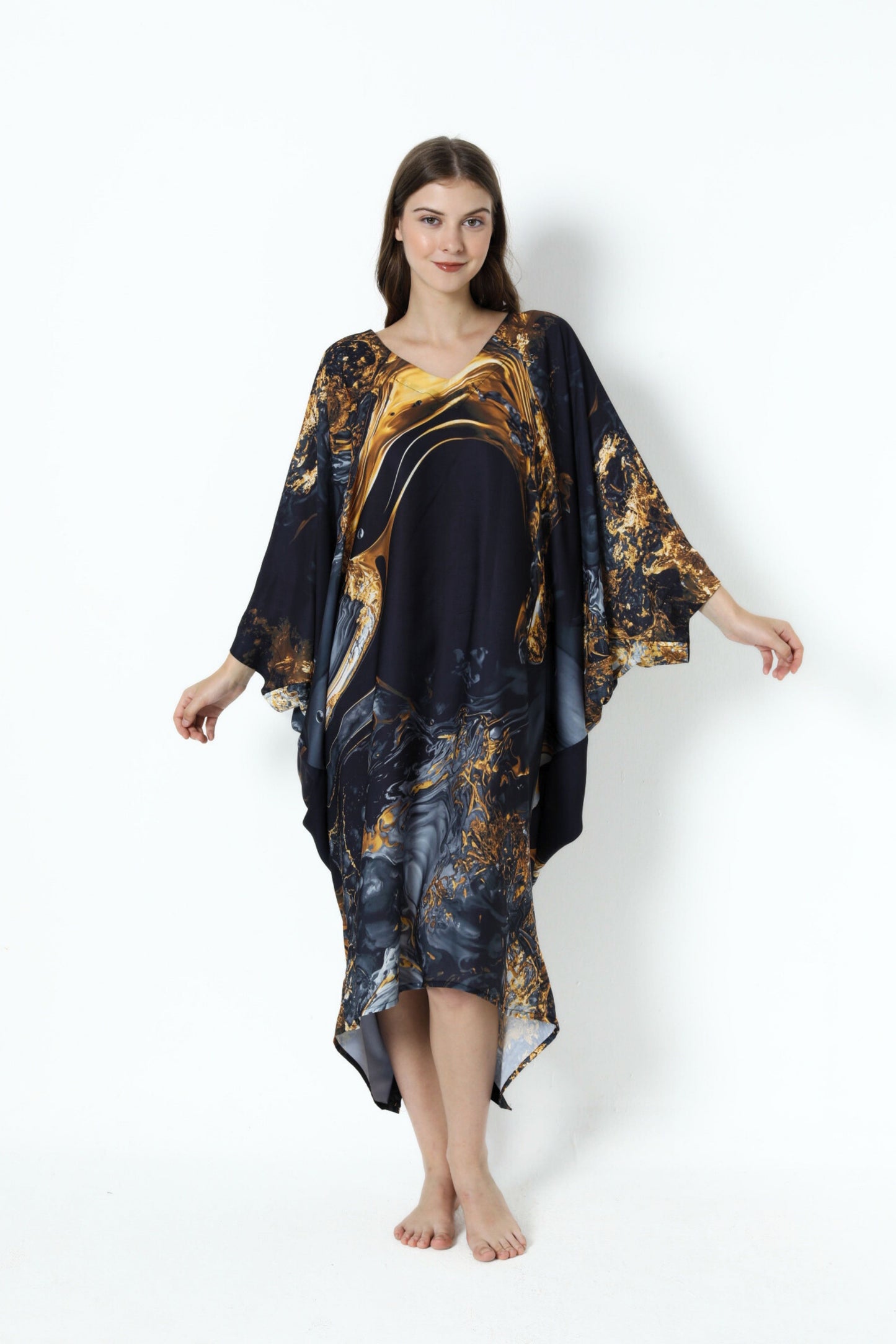 Luxurious Fire Modern Kaftan