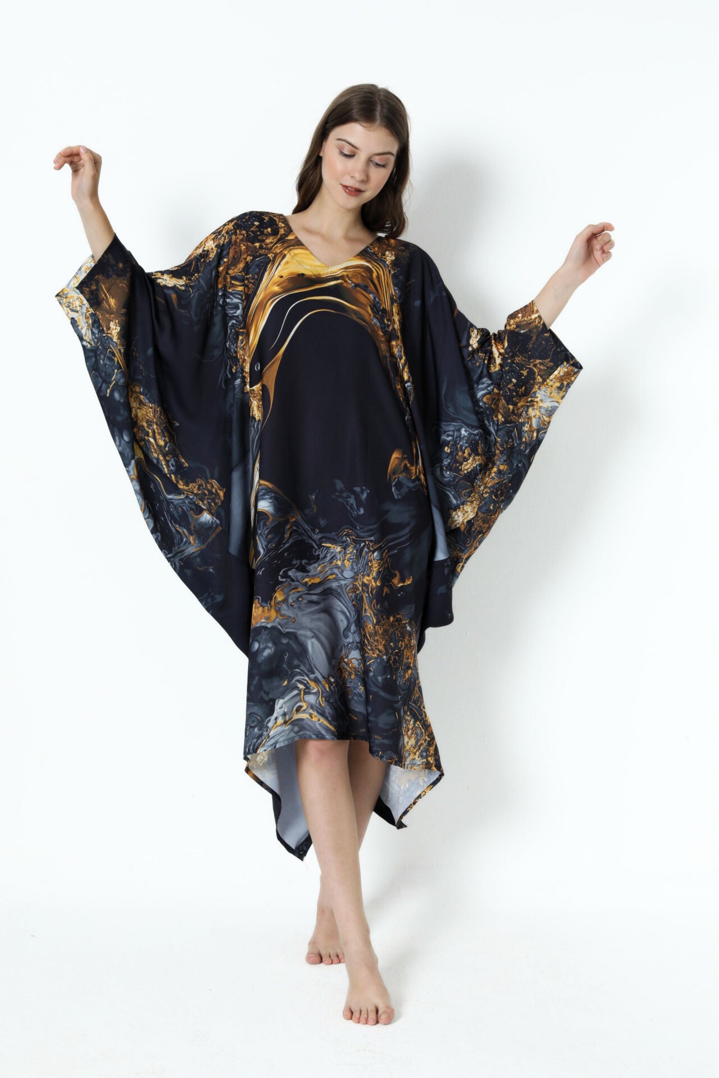 Luxurious Fire Modern Kaftan
