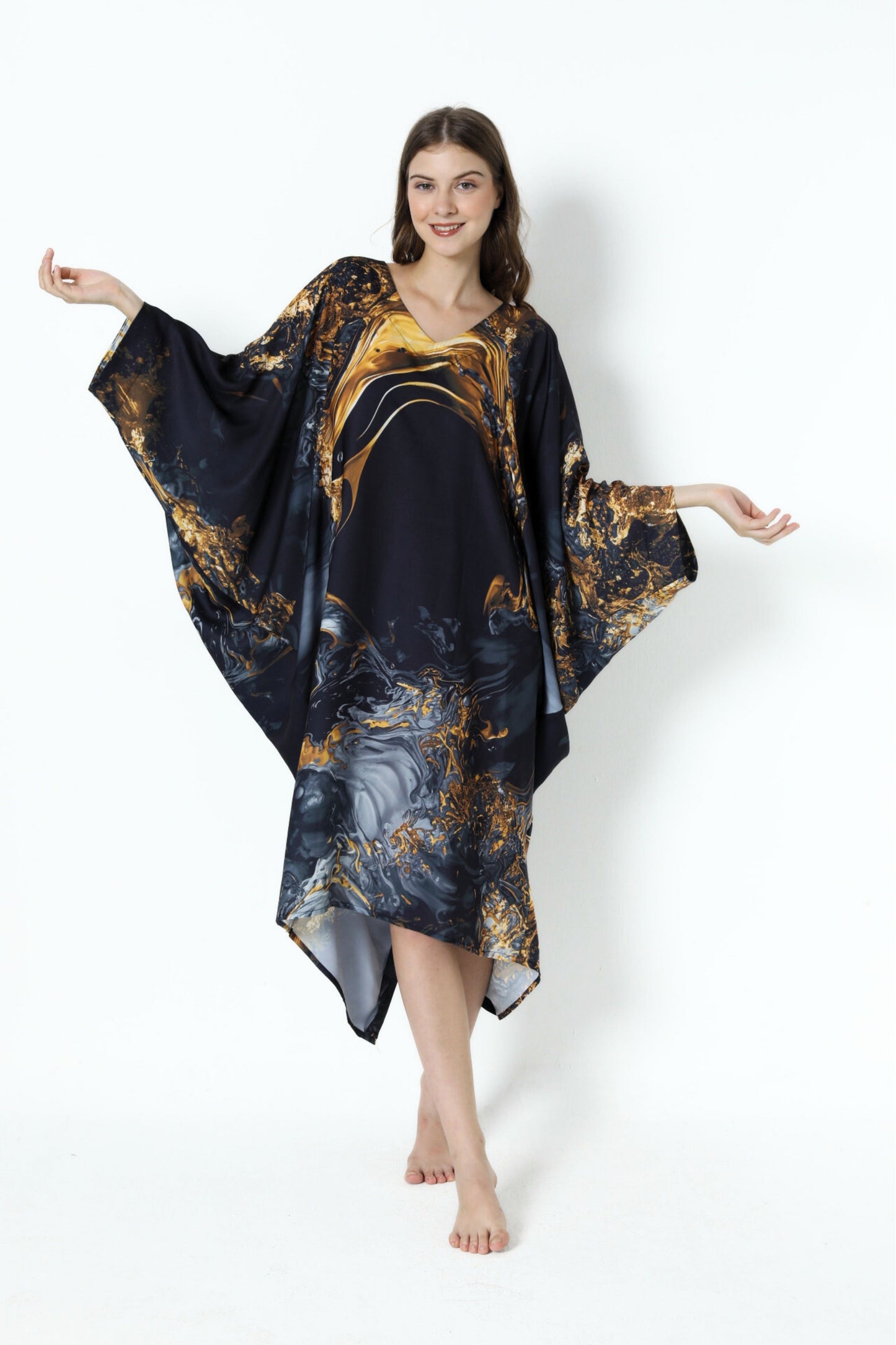 Luxurious Fire Modern Kaftan